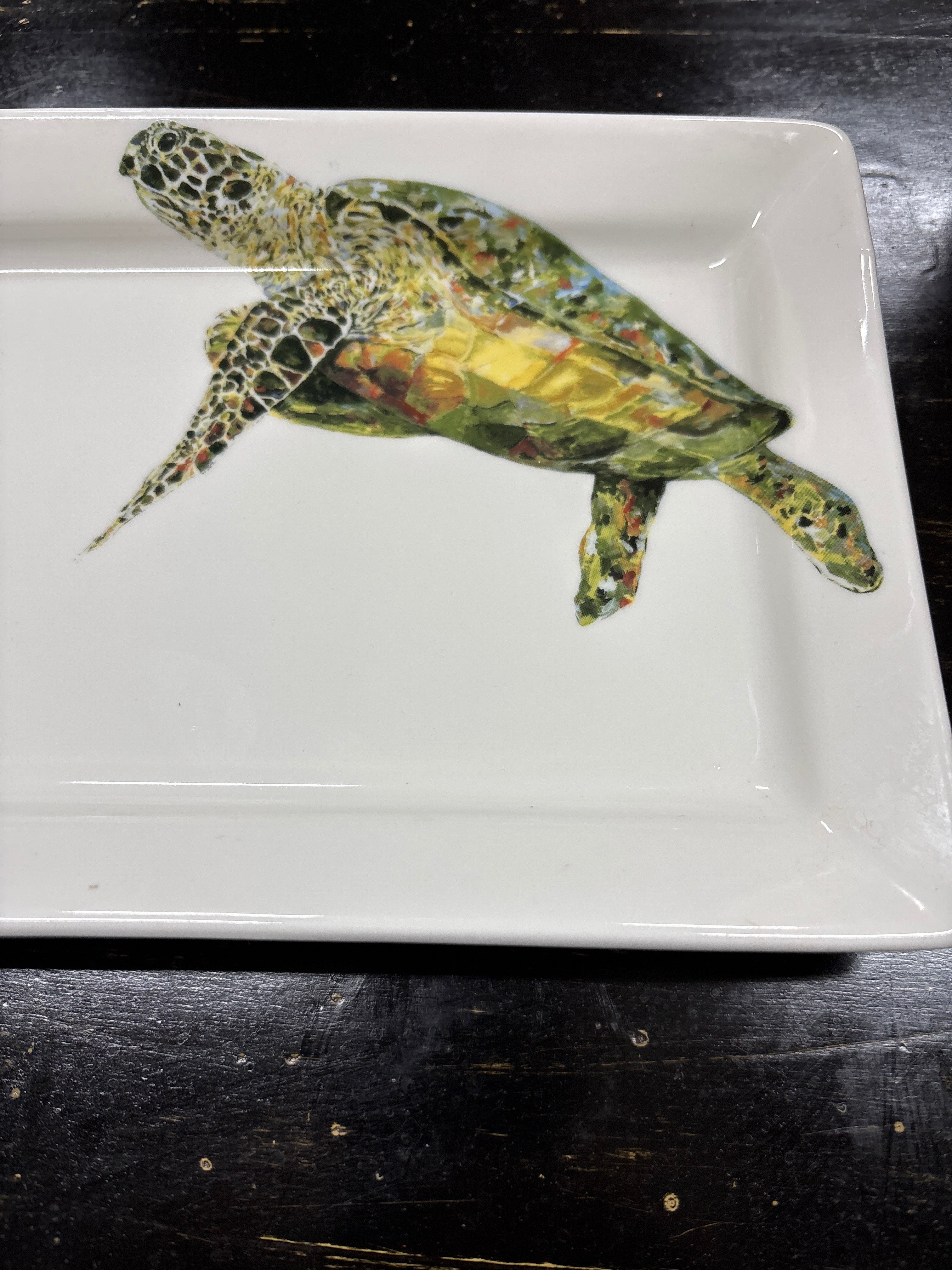 Serving Tray With Sea Turtle The Broward Design Center