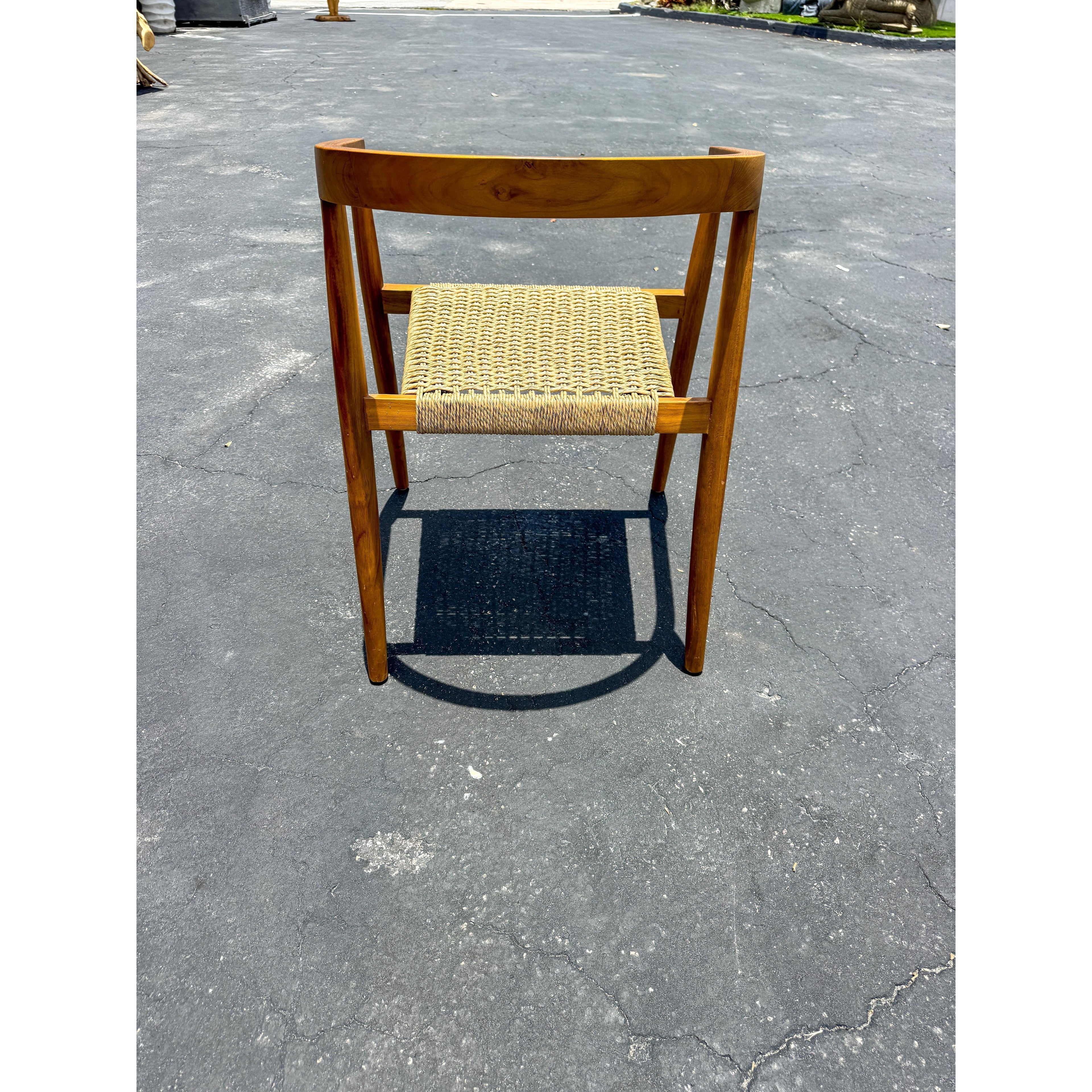 Teak Dining Chair w/woven Rope Seat Anteak