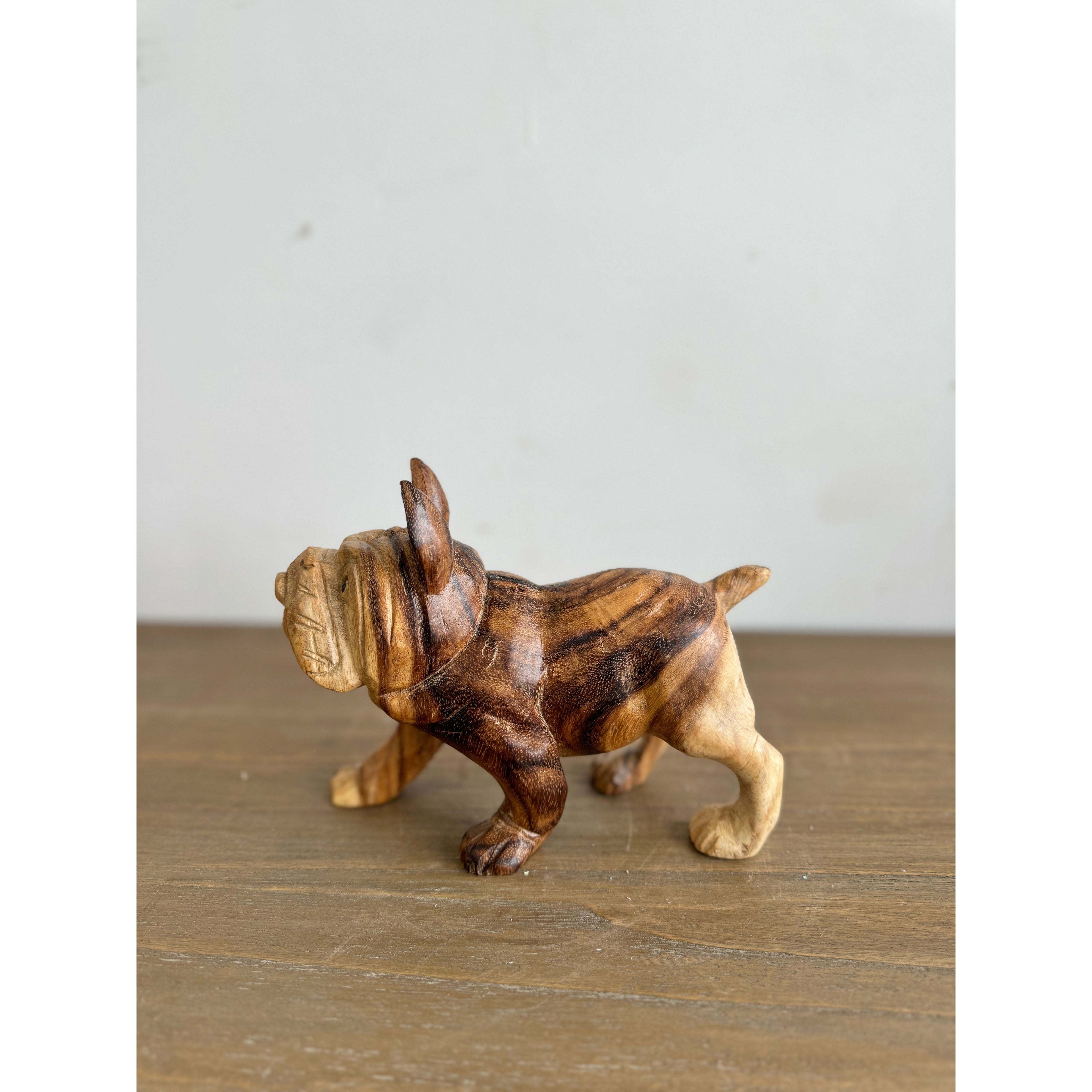 Hand Carved BullDog (Small) Broward Design Center