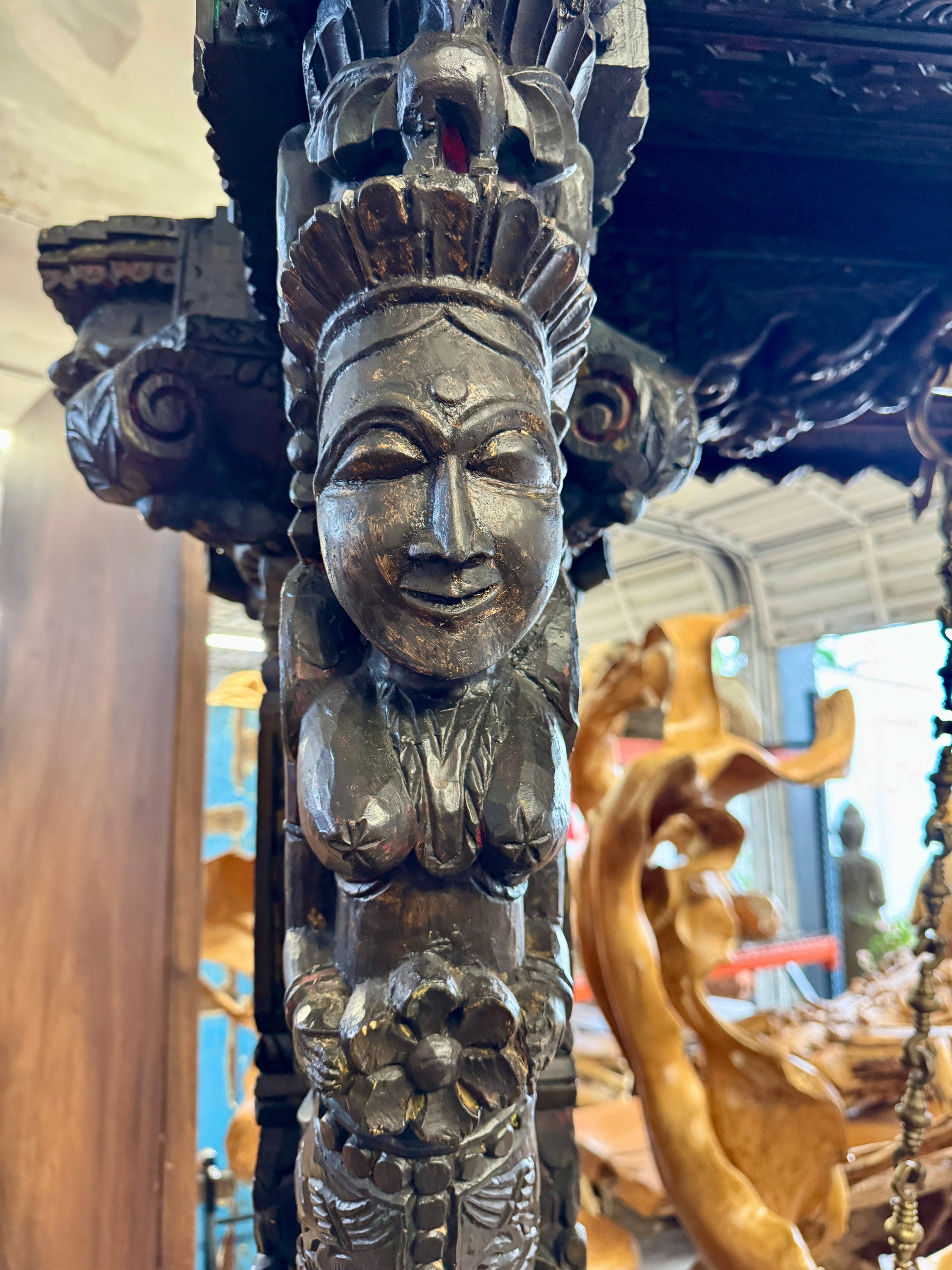 Hand Carved Indian Swing The Broward Design Center