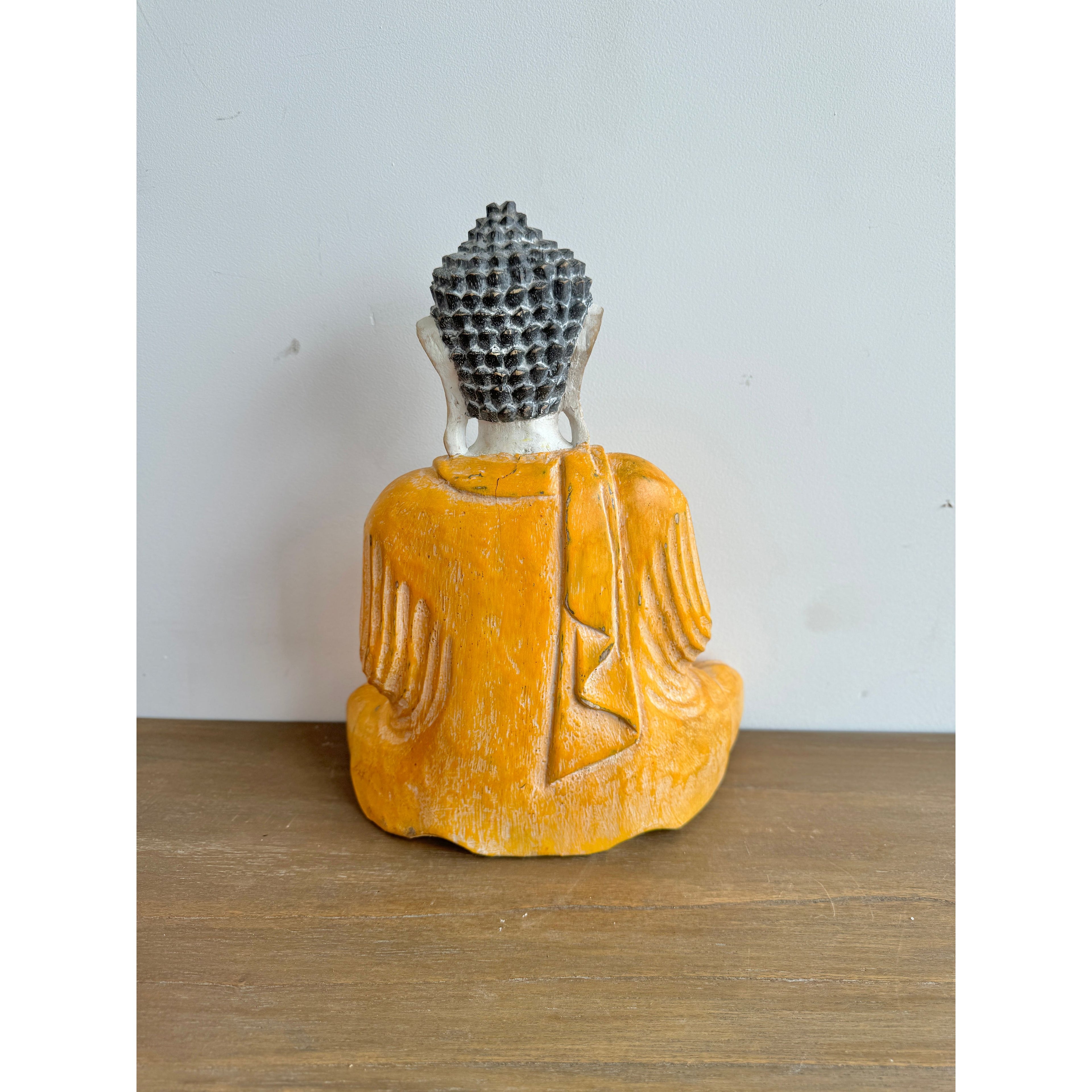 Hand Carved Painted Buddha Broward Design Center