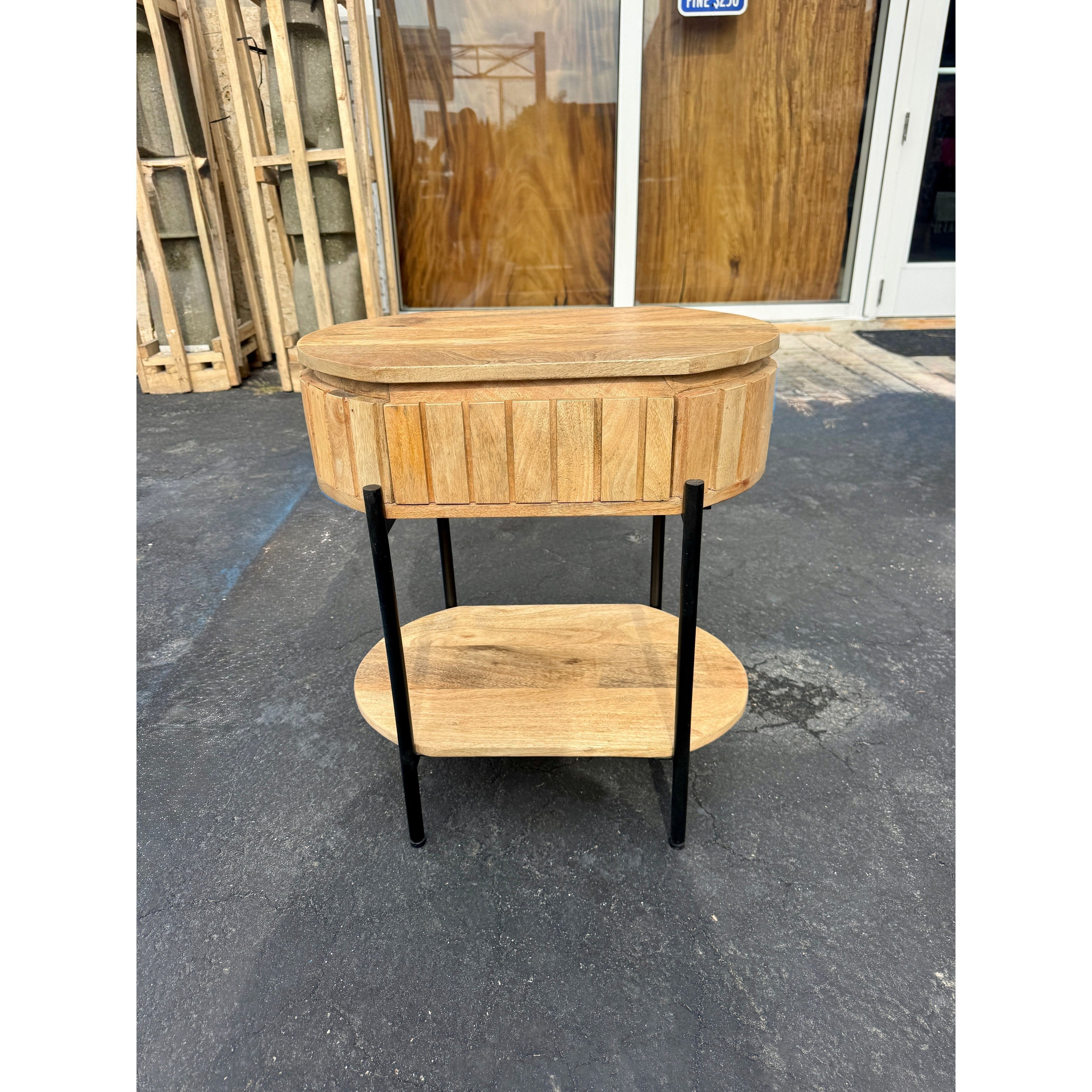 W/D Side Table - 22 x 13 x 24 in India Sourcing