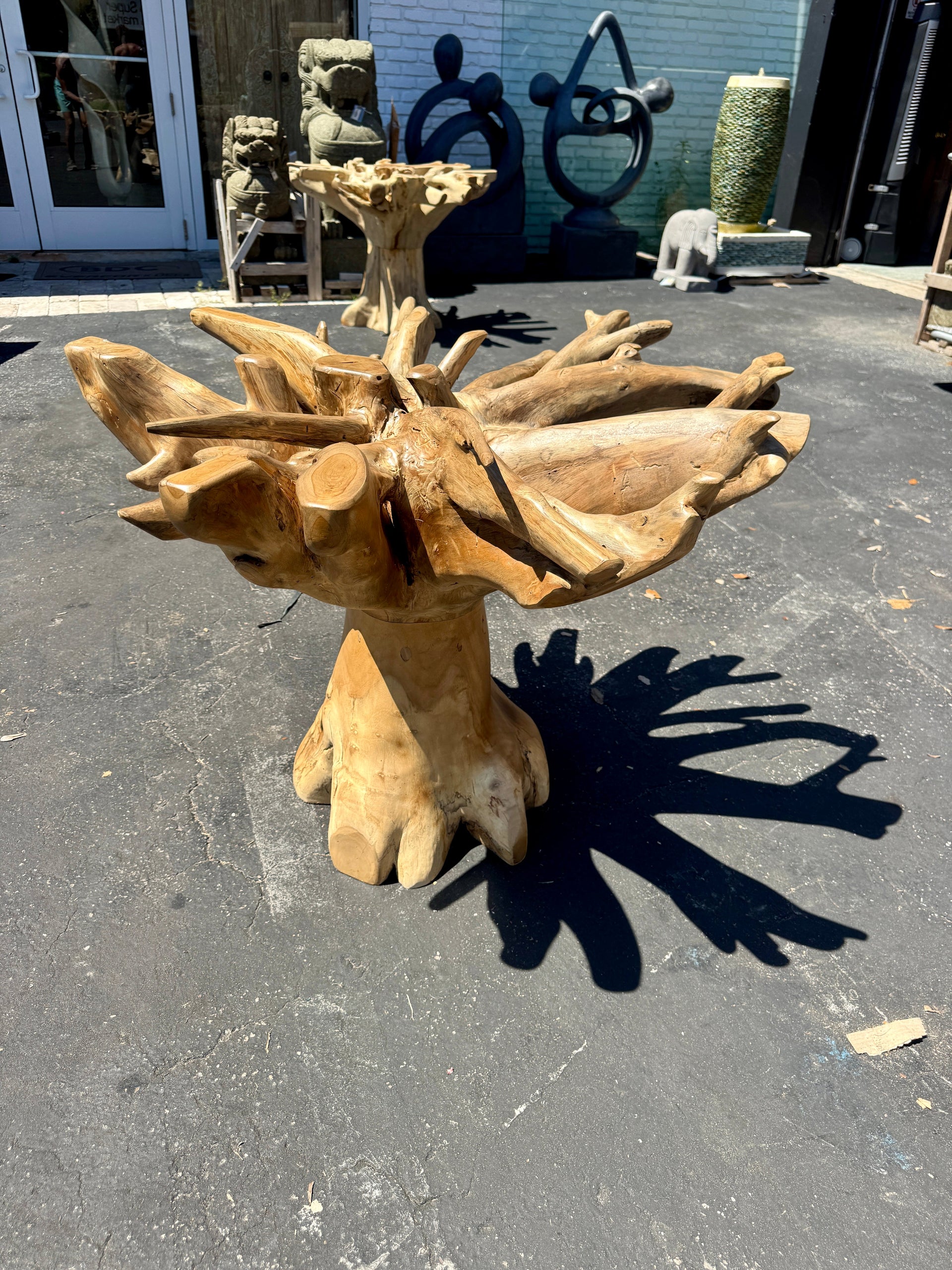 Teak Root Dining Table Base 100 Cm Dia Broward Design Center