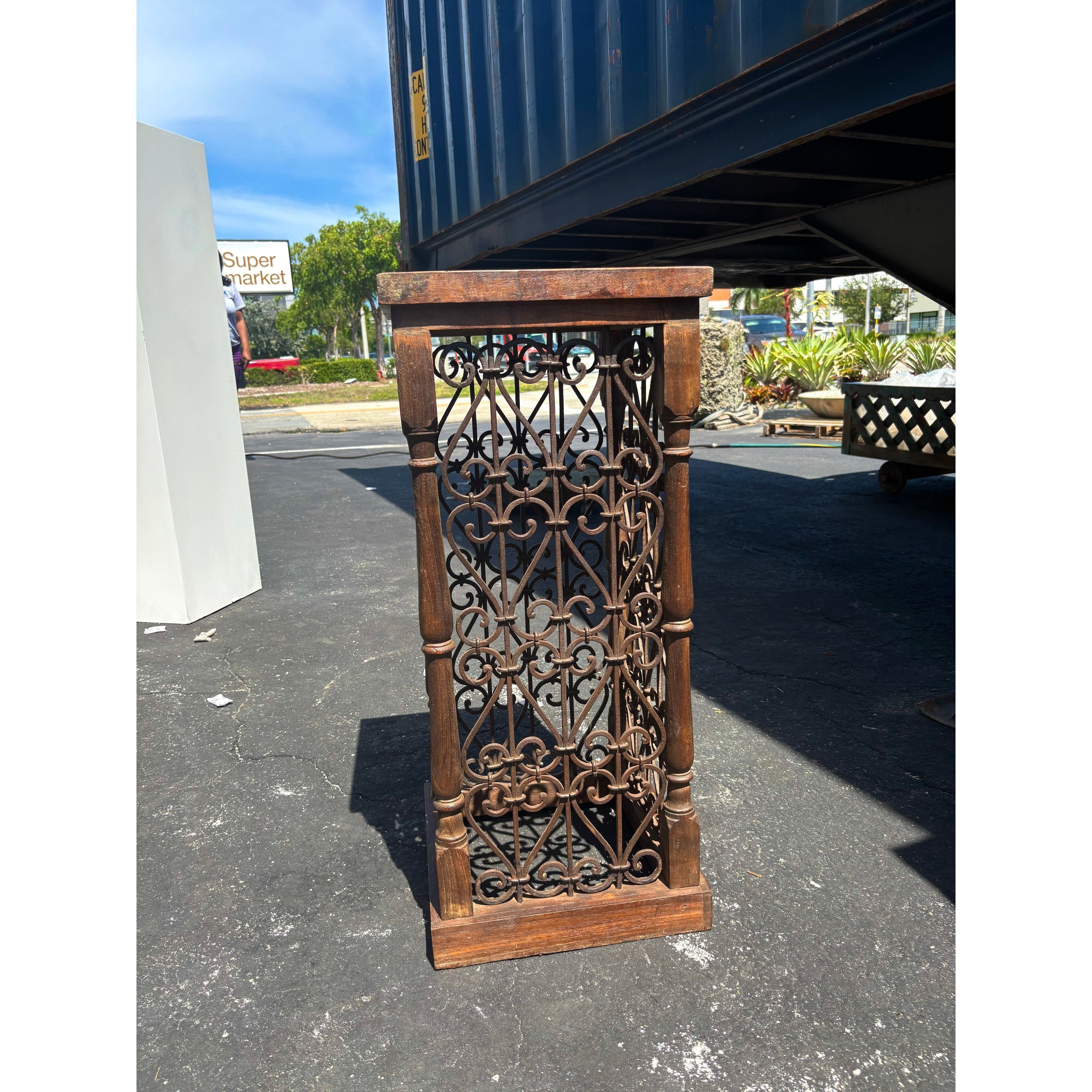 W/D Iron Stool - 16 x 16 x 35 in India Sourcing