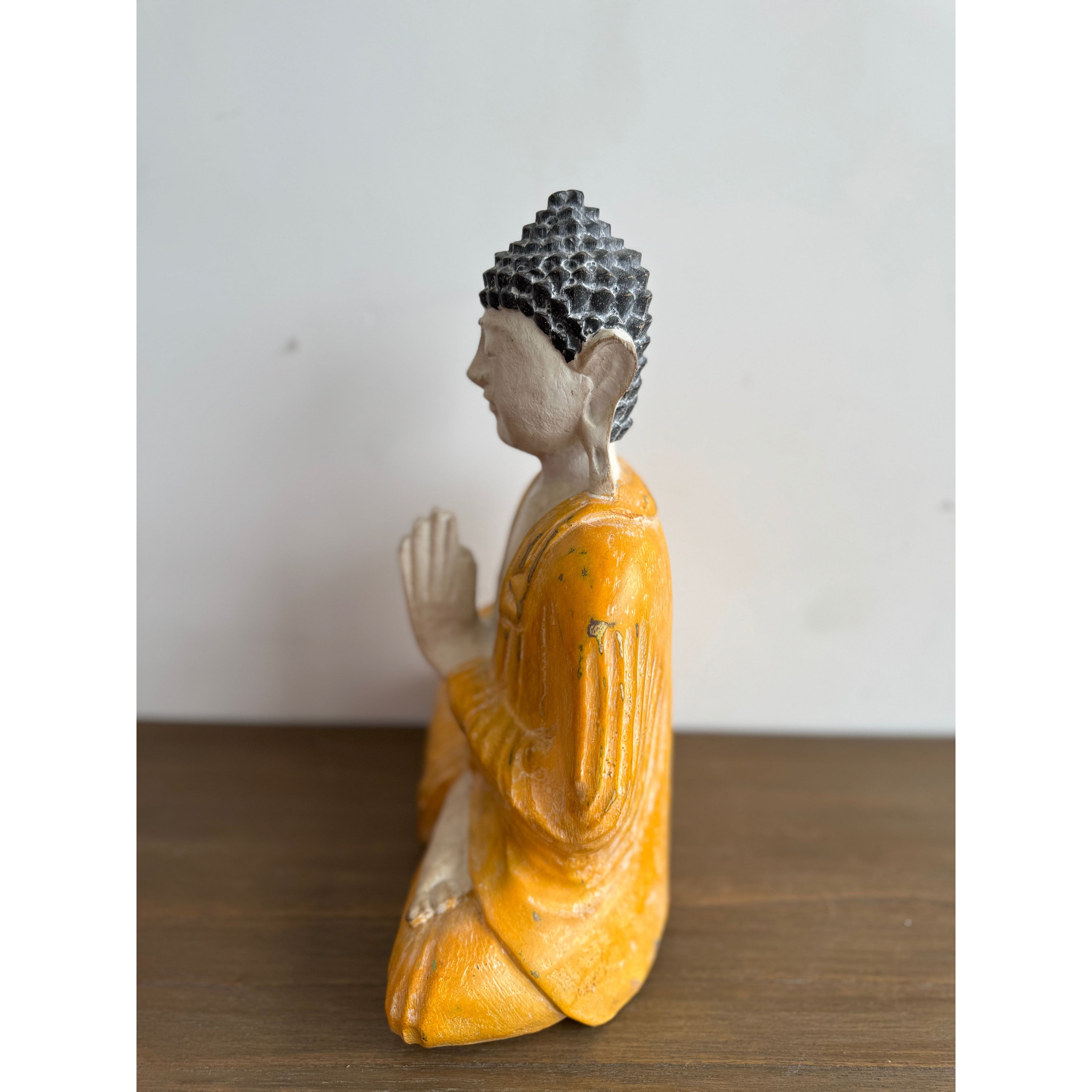 Hand Carved Painted Buddha Broward Design Center