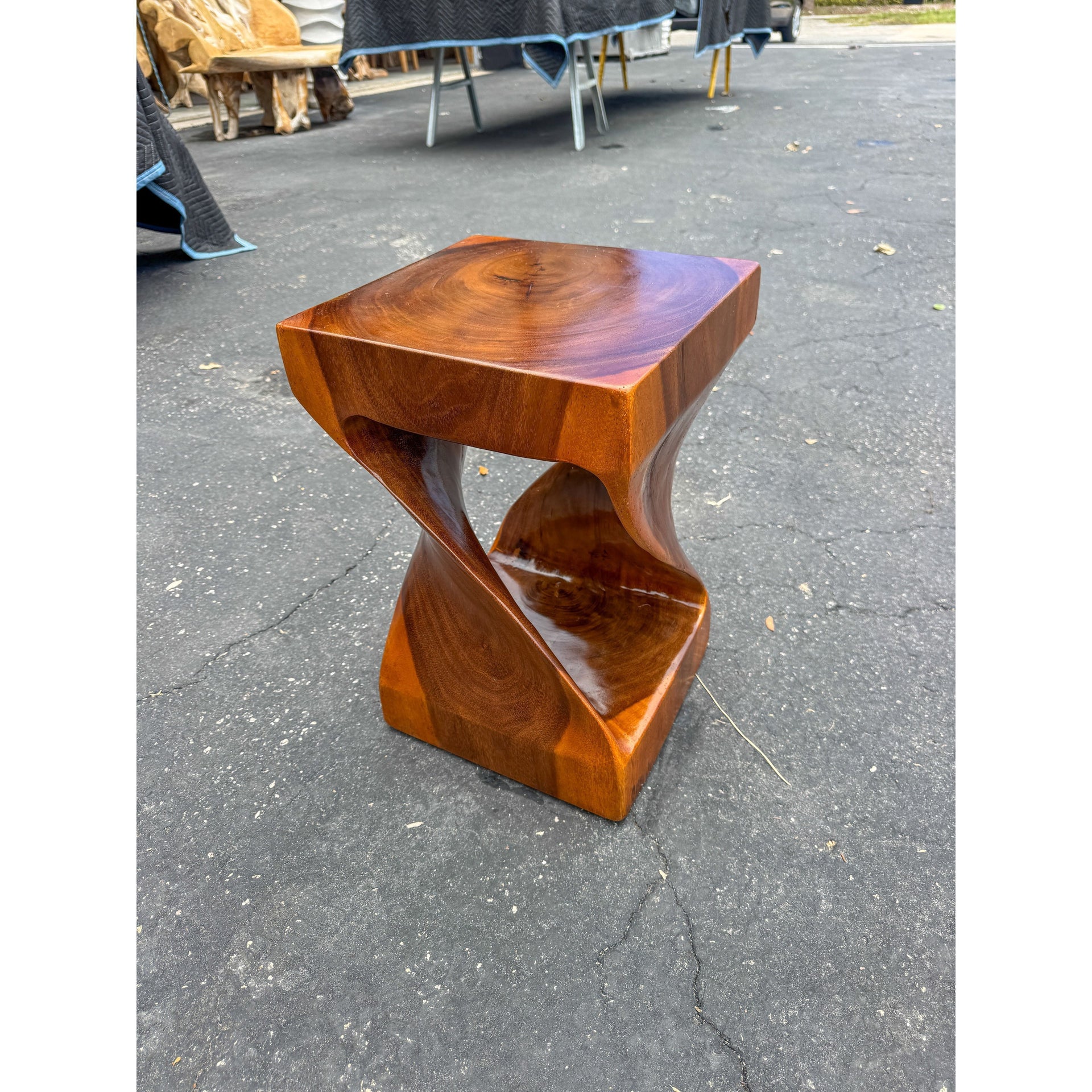 Suar Twist Style Stool Anteak