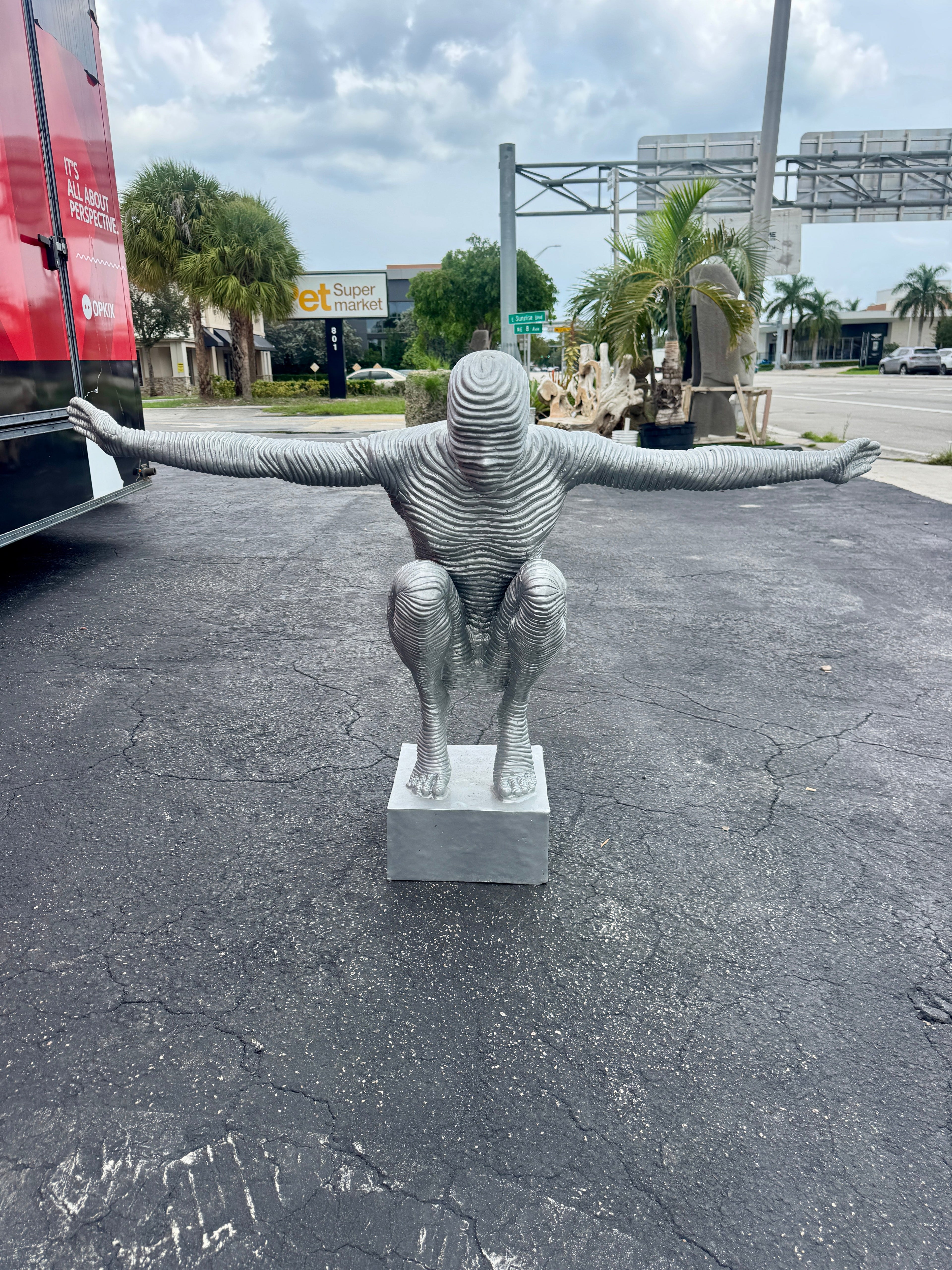 Outstretched Arms Sculpture, Aluminum, Large The Broward Design Center