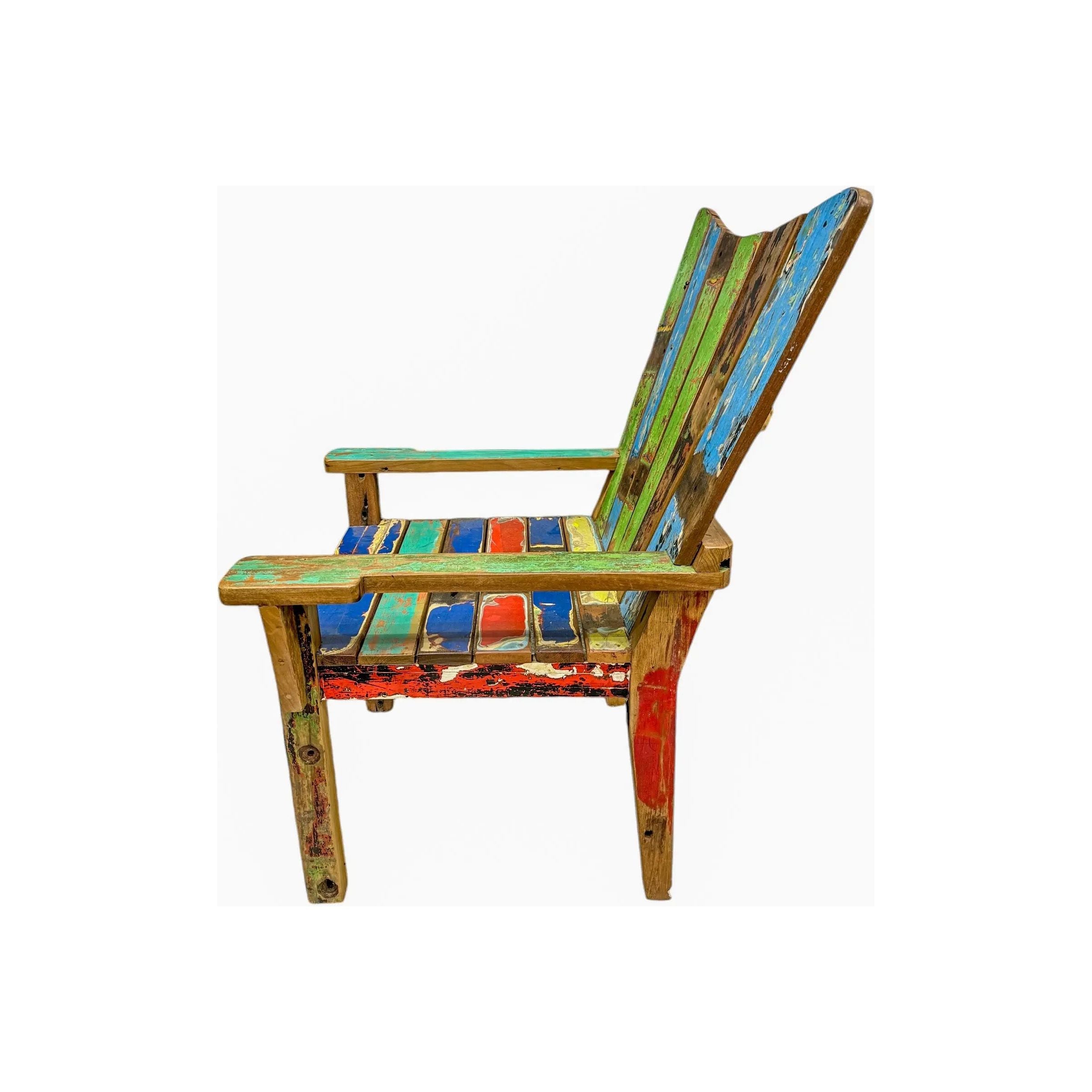 Recycled Boat Wood Adirondack Chair (D) Broward Design Center