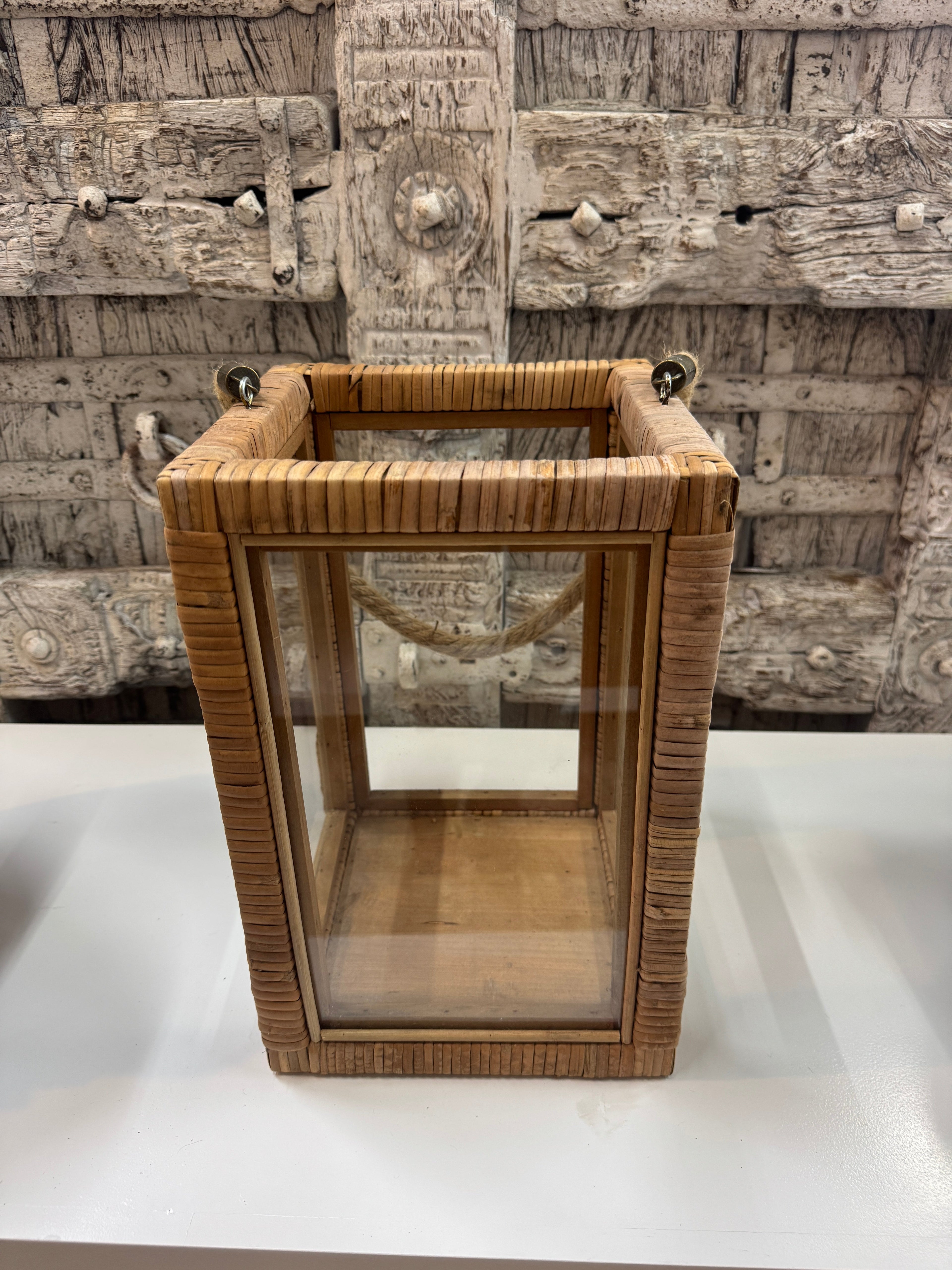 Wicker Lantern (Small) The Broward Design Center