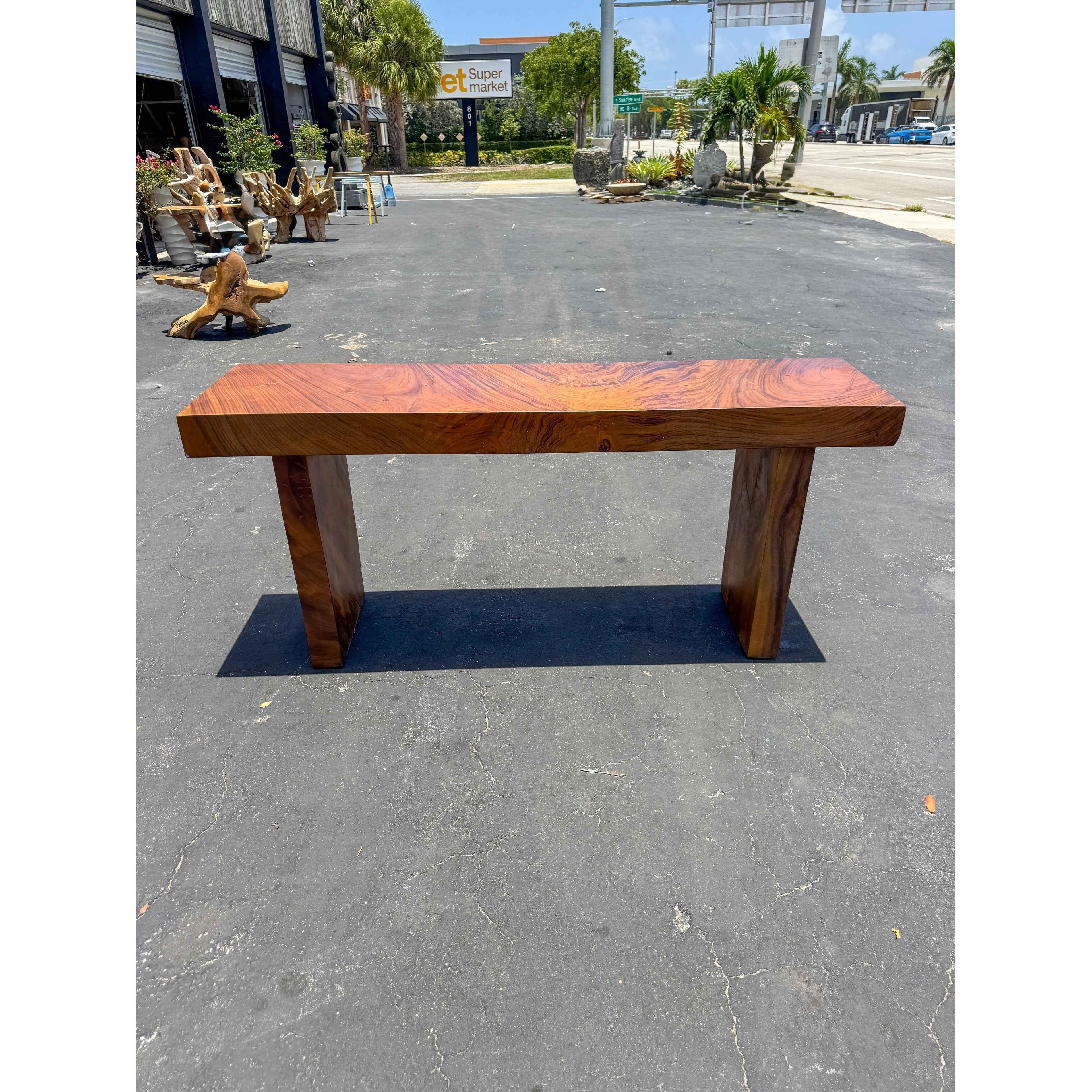 SUAR SLAB TOP CONSOLE TABLE- B Anteak