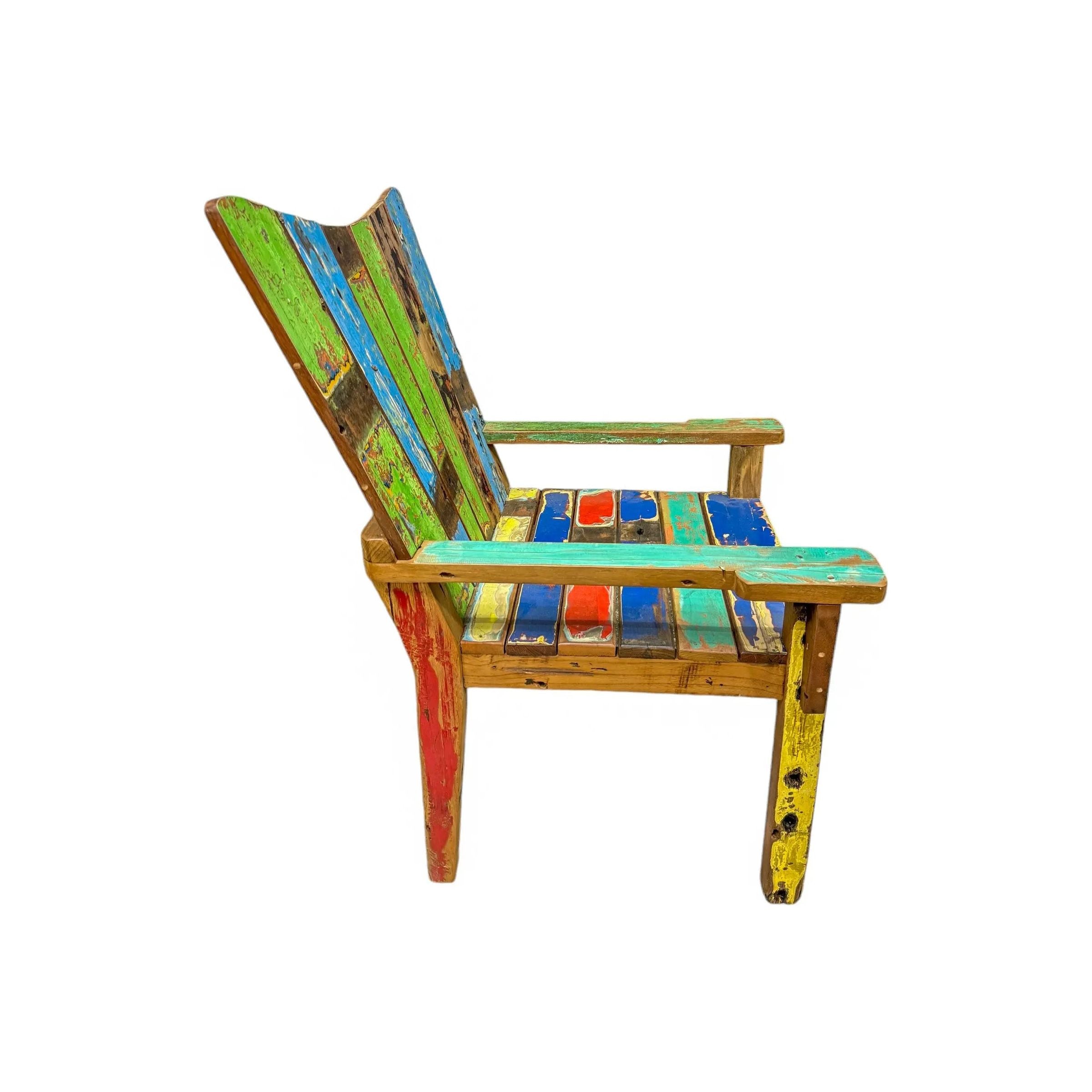 Recycled Boat Wood Adirondack Chair (D) Broward Design Center