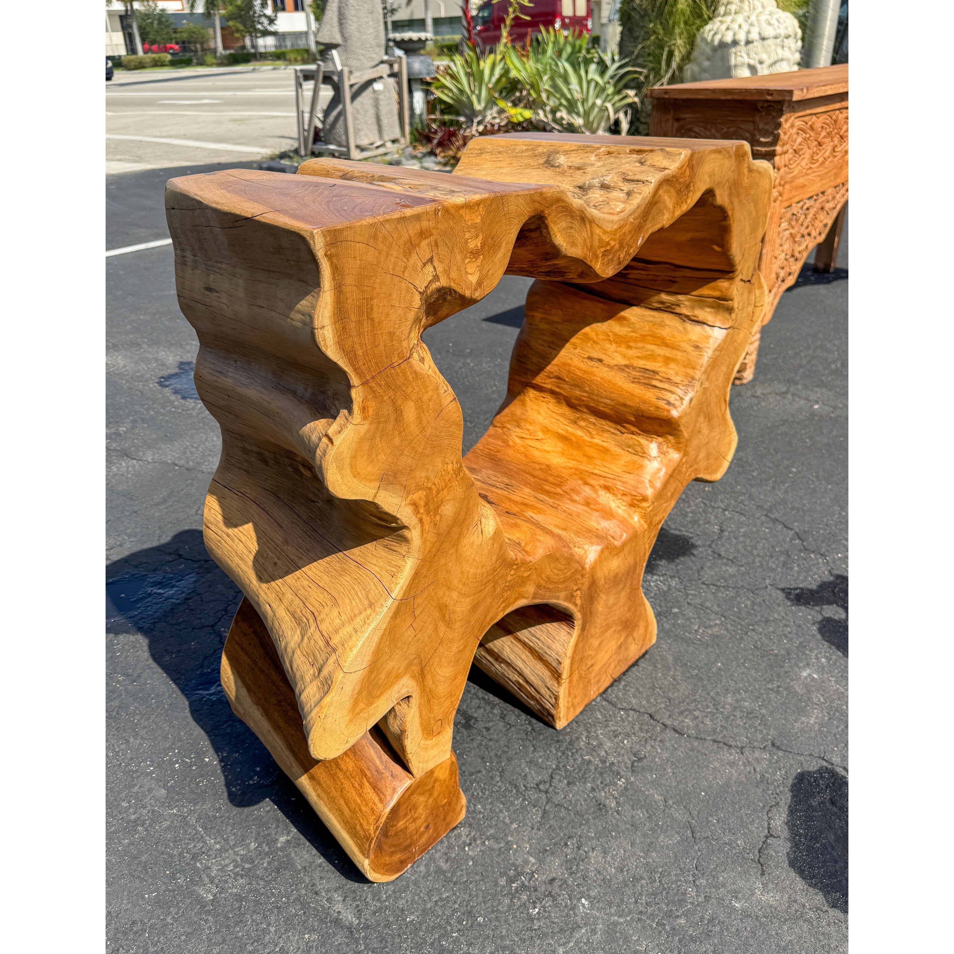 Organic Teak Erosion Console (B) Broward Design Center