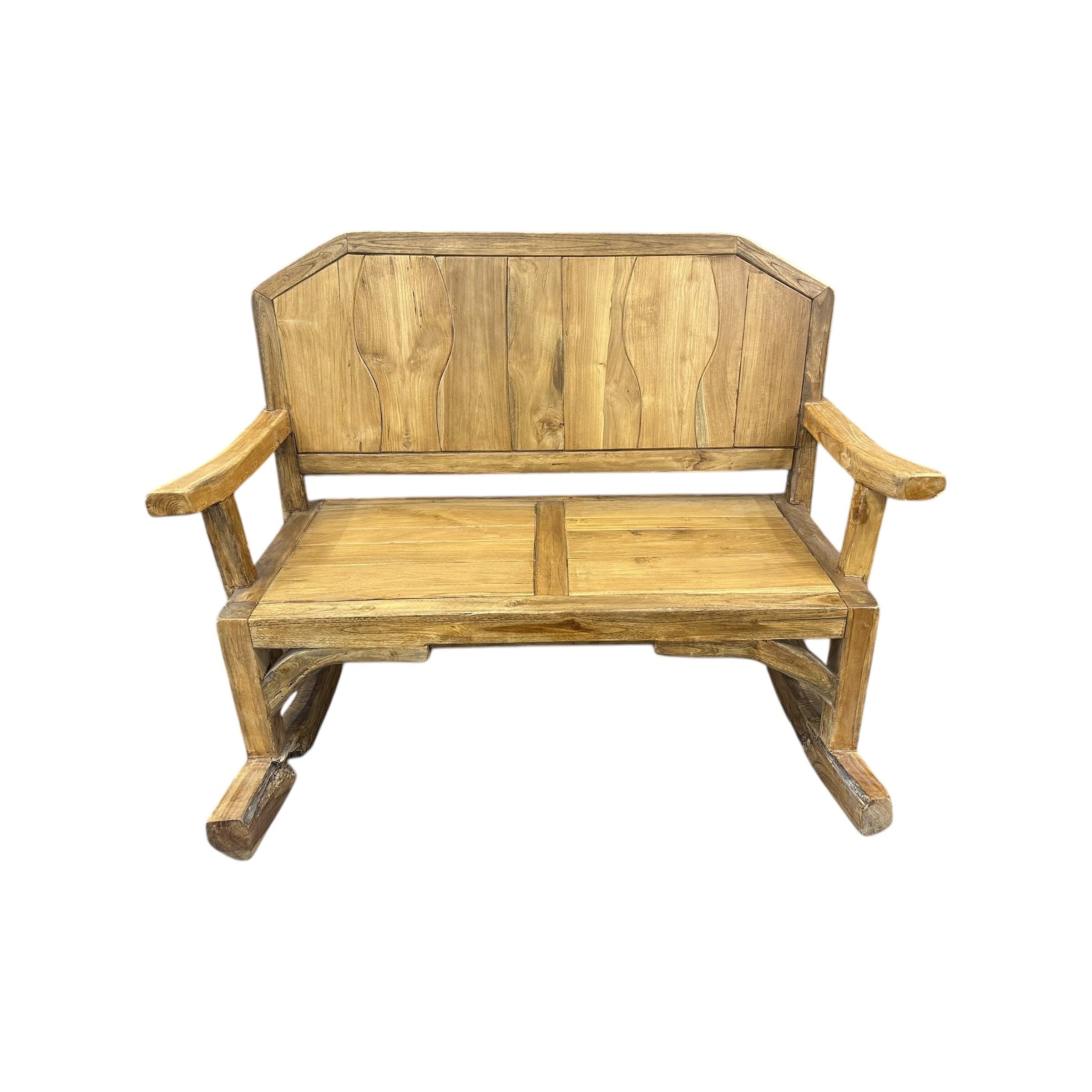 Teak Rocking Bench The Broward Design Center