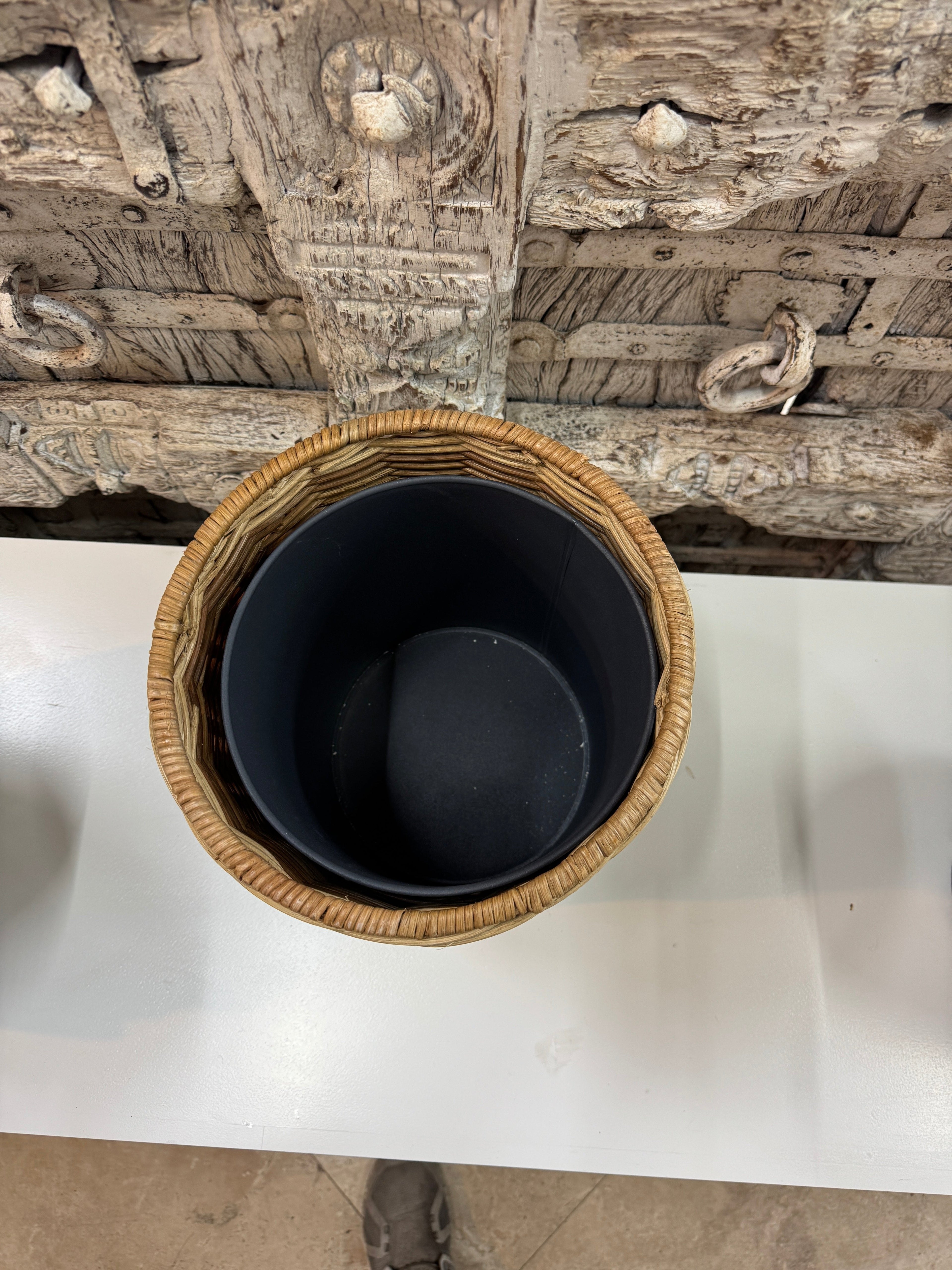 Synthetic Black Basket The Broward Design Center
