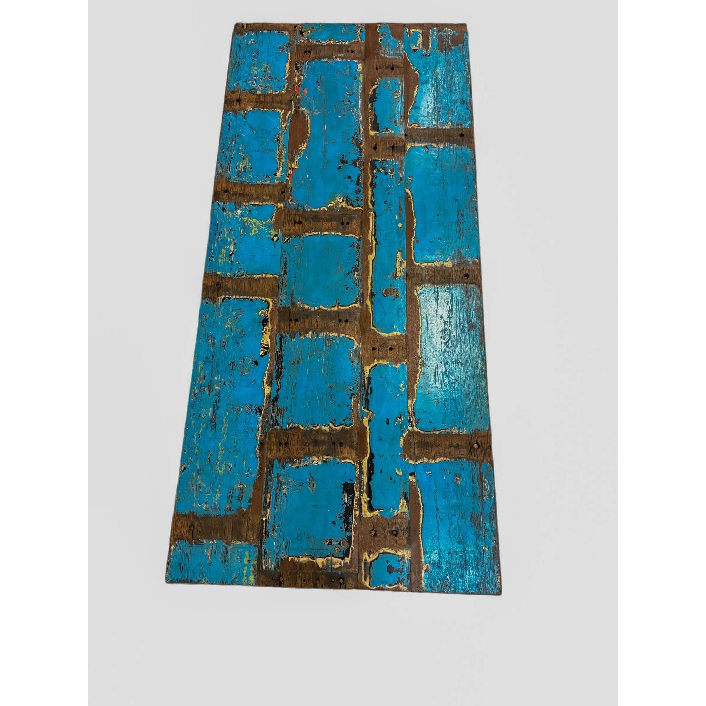 Boat Wood Dining Table (Blue) Broward Design Center