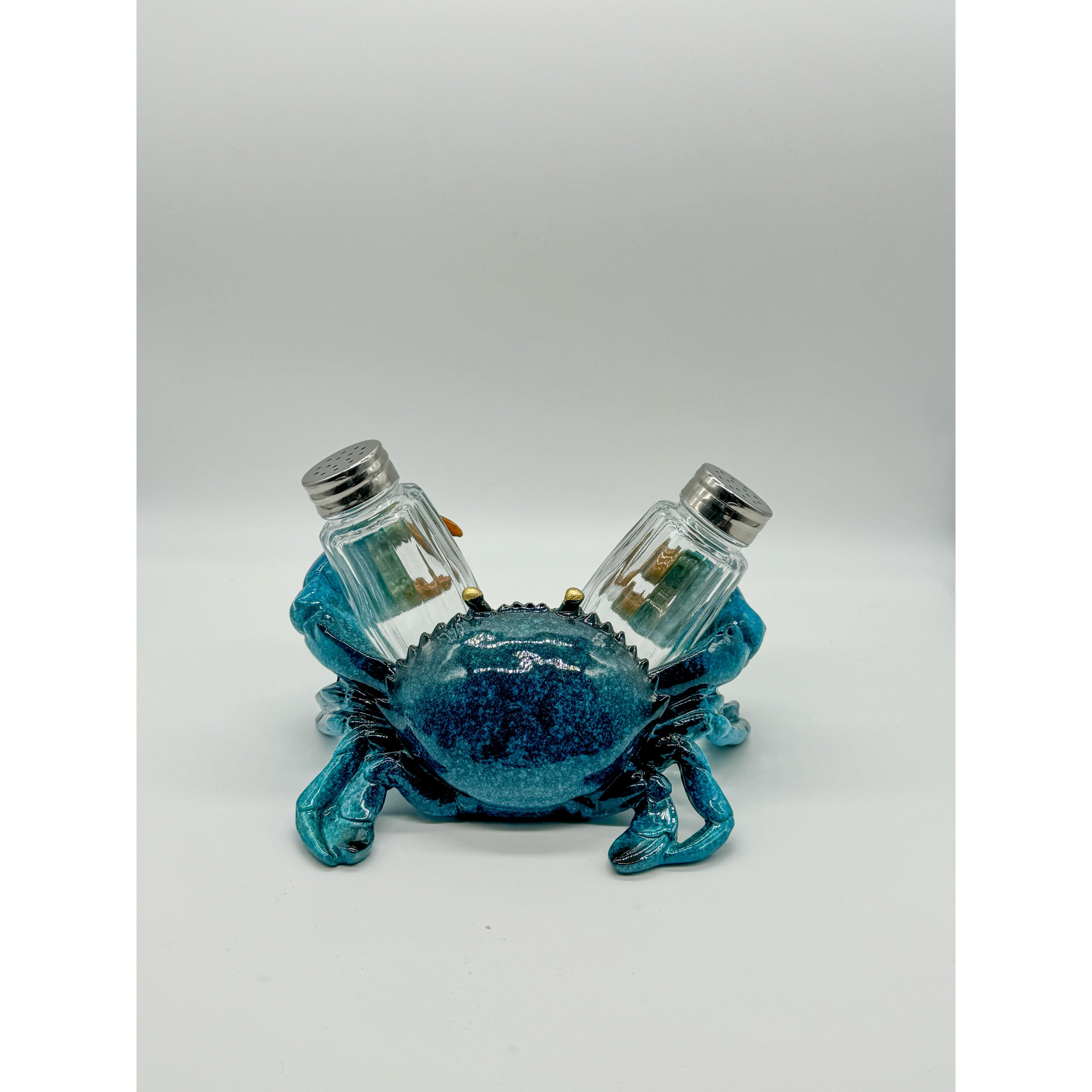Crab Salt & Pepper Shaker (Blue) Broward Design Center