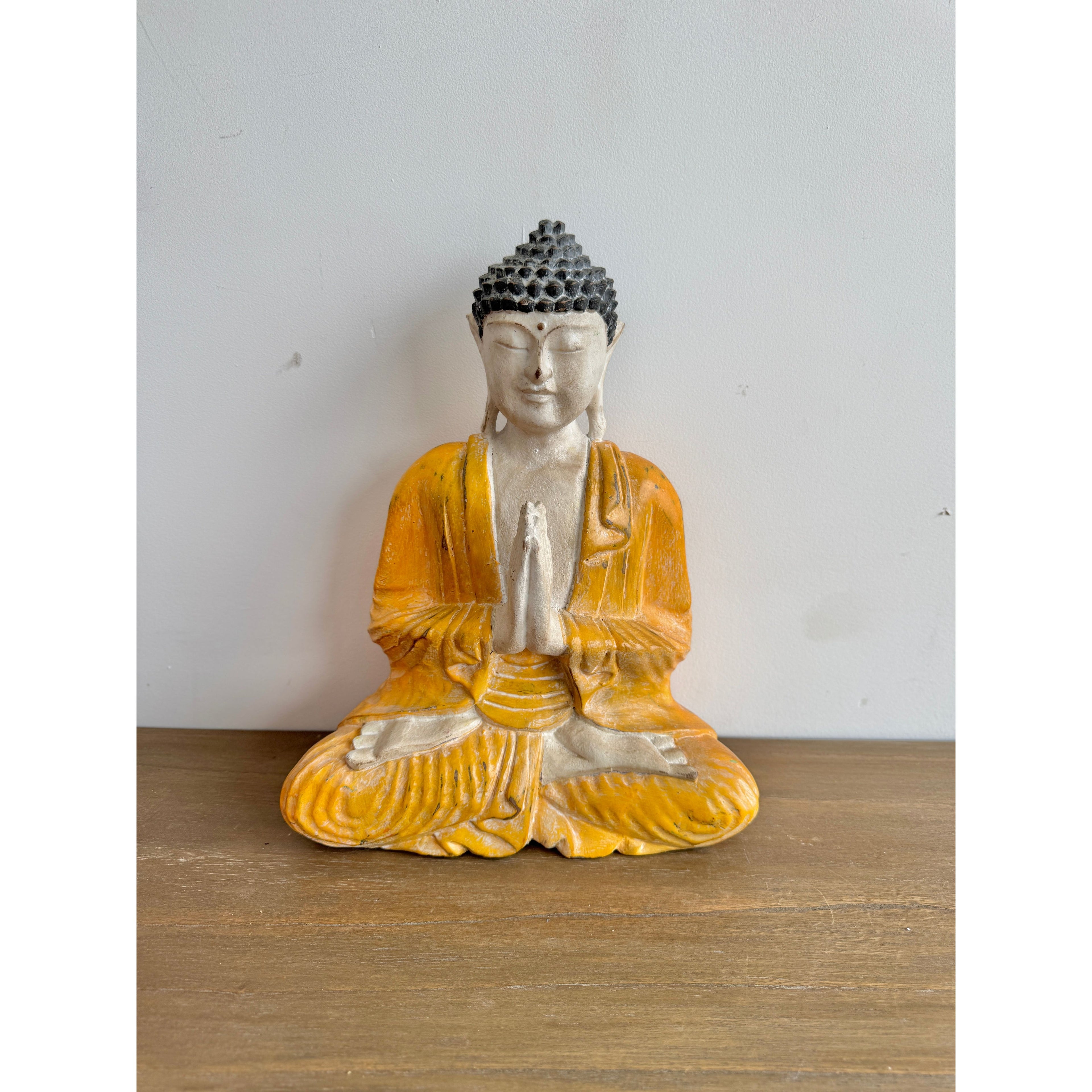 Hand Carved Painted Buddha Broward Design Center