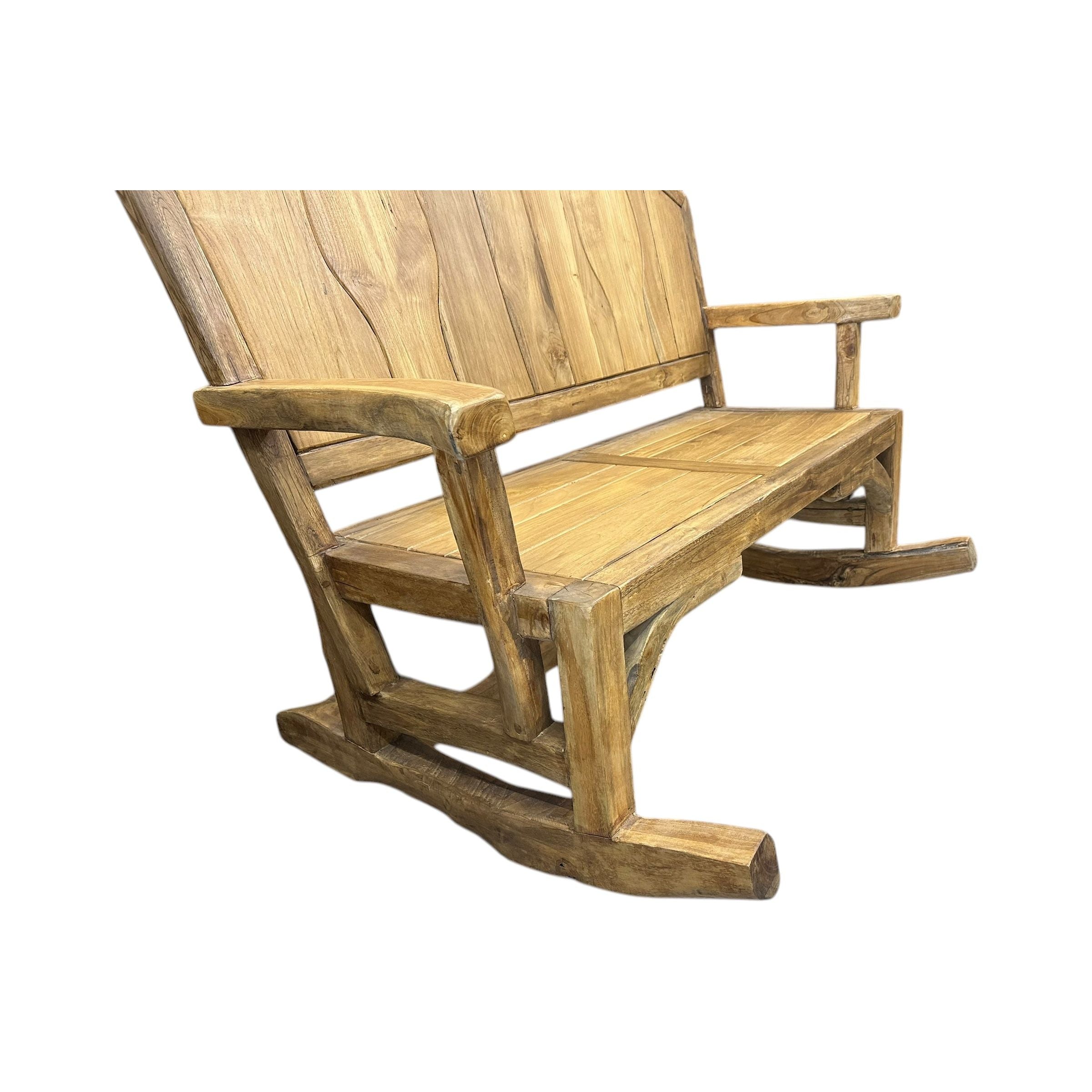Teak Rocking Bench The Broward Design Center