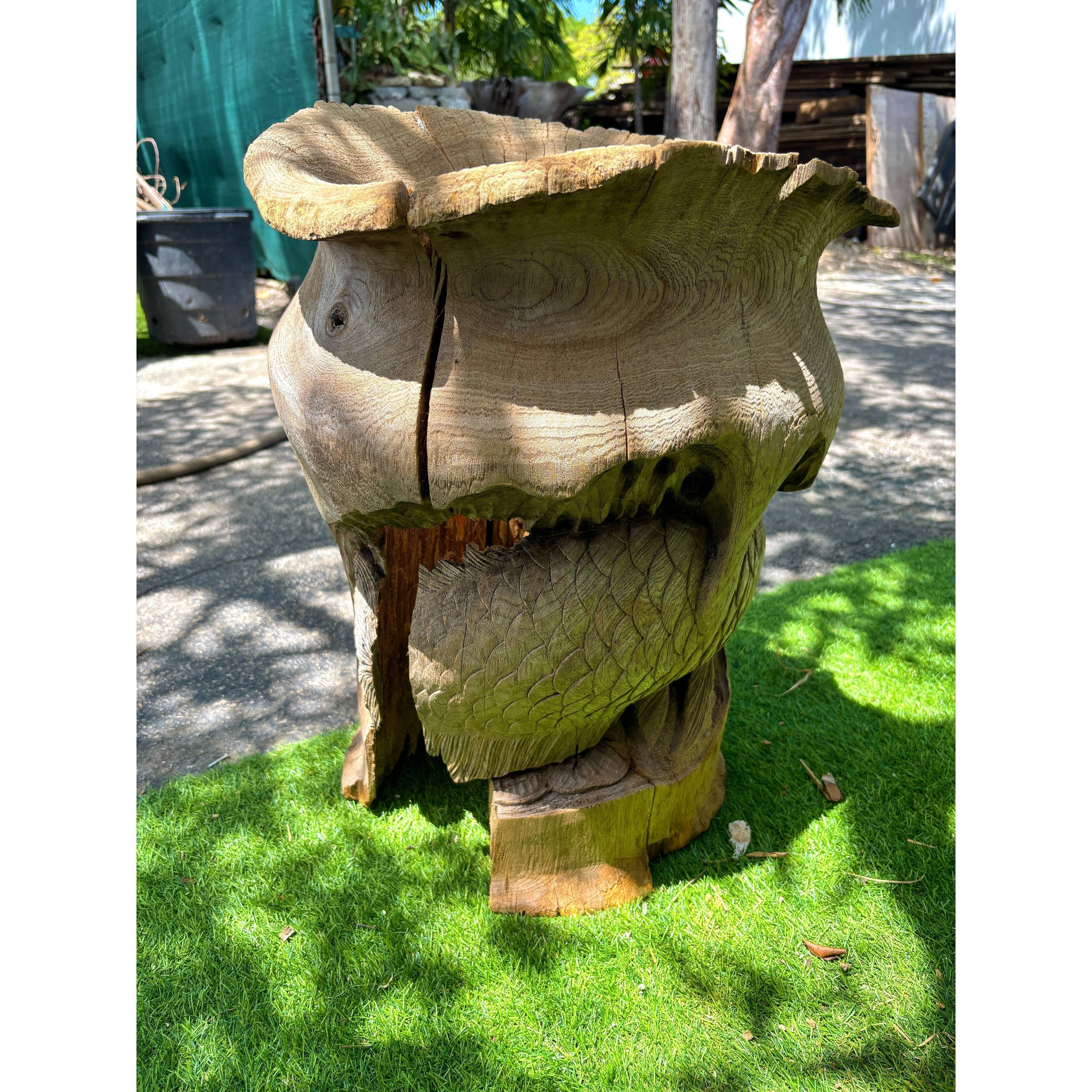 Carved Fish Pot The Broward Design Center