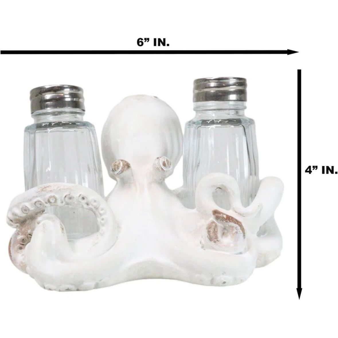 White Octopus Salt & Pepper Shaker The Broward Design Center