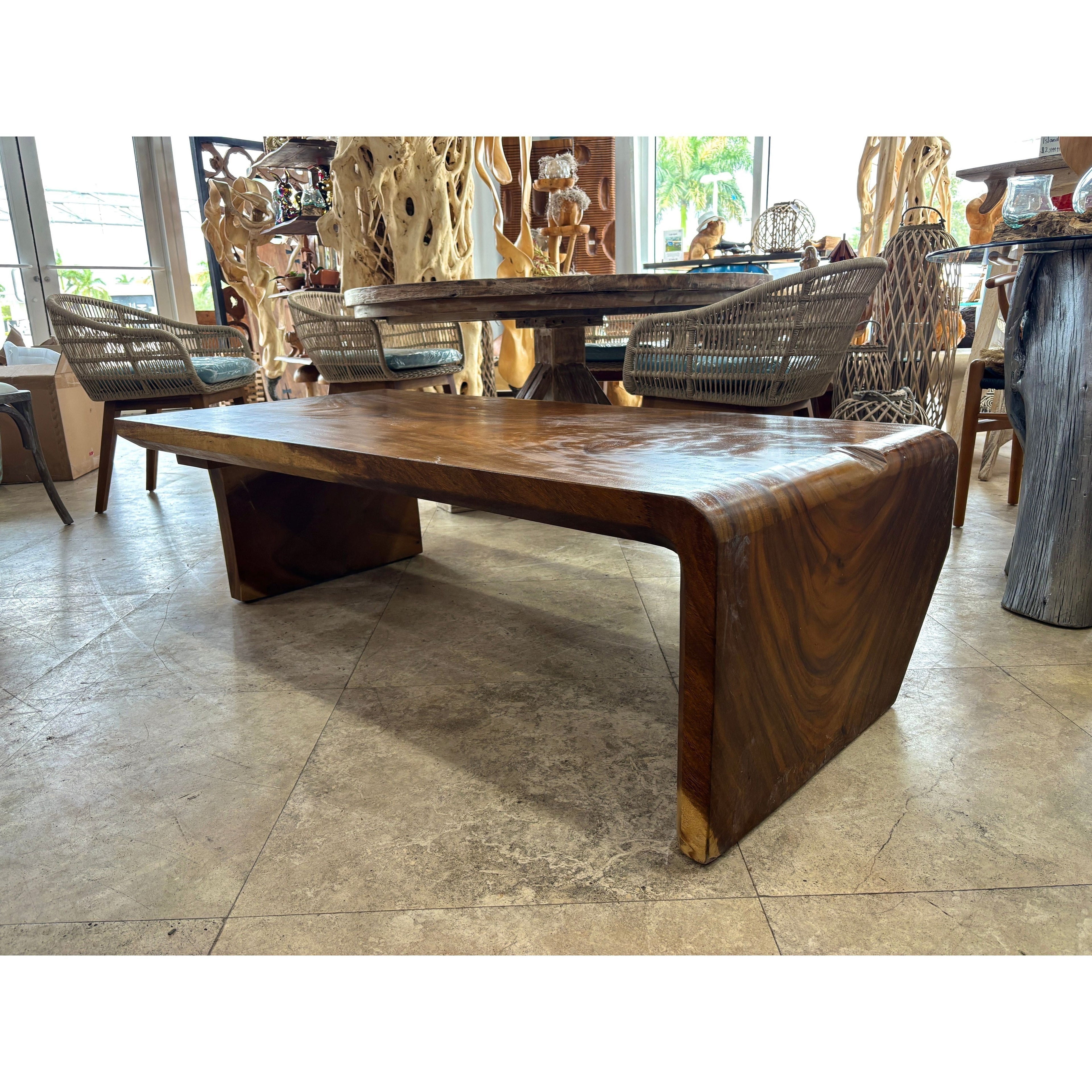SUAR ONE PIECE SOLID COFFEE TABLE 165 X 117 CM Anteak