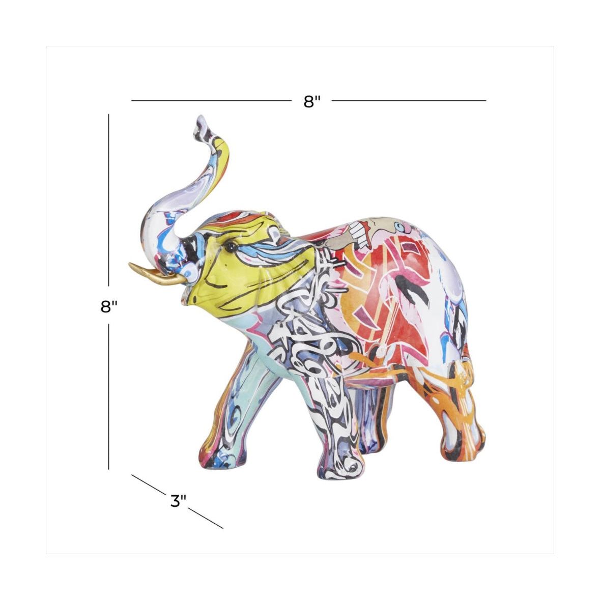 Multi Colored Elephant Sculpture UMA