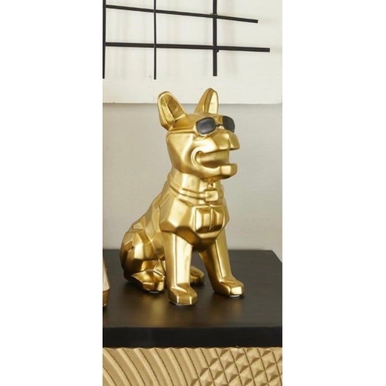 Gold Porcelain Golden Bulldog UMA