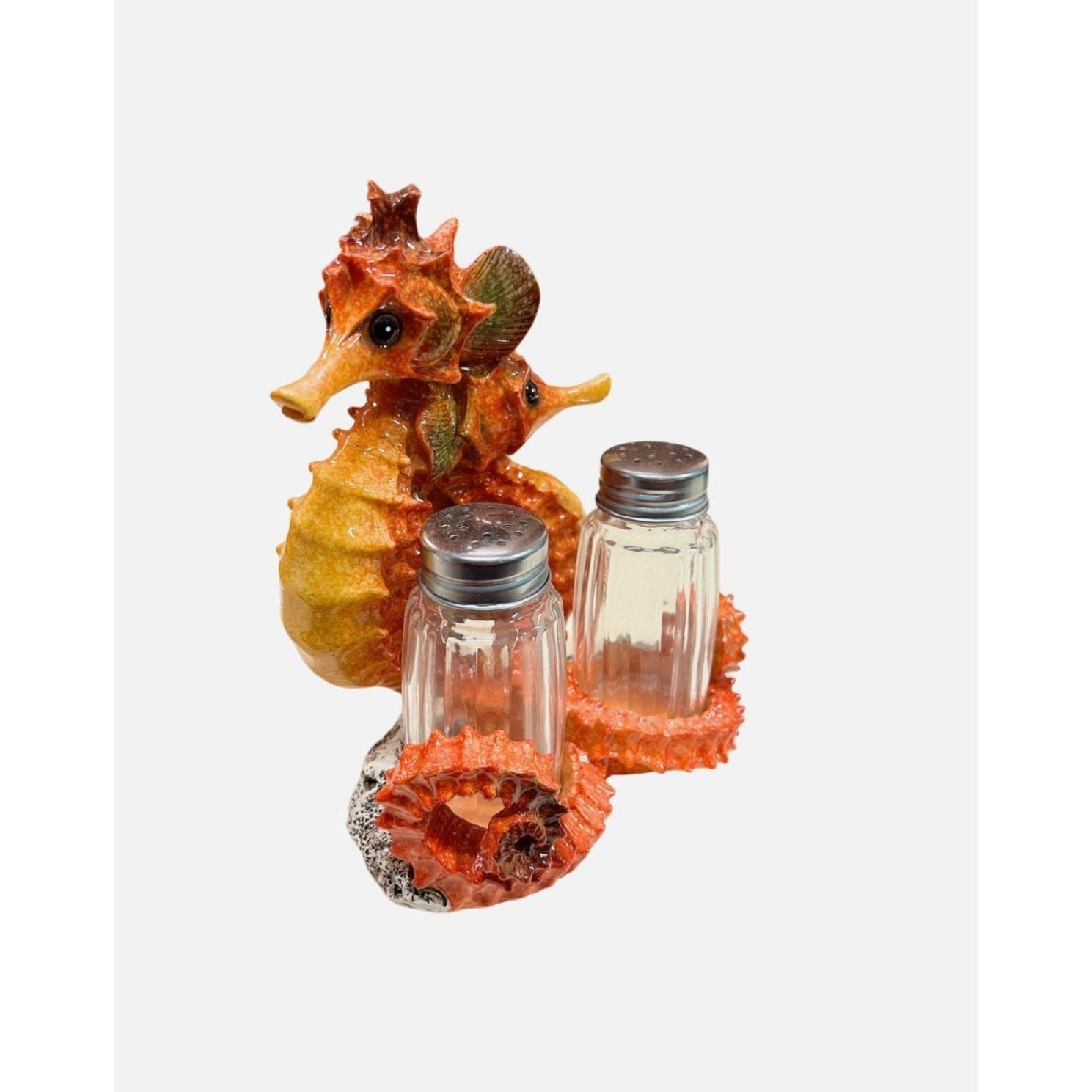 Orange Seahorse Salt & Pepper Shaker The Broward Design Center
