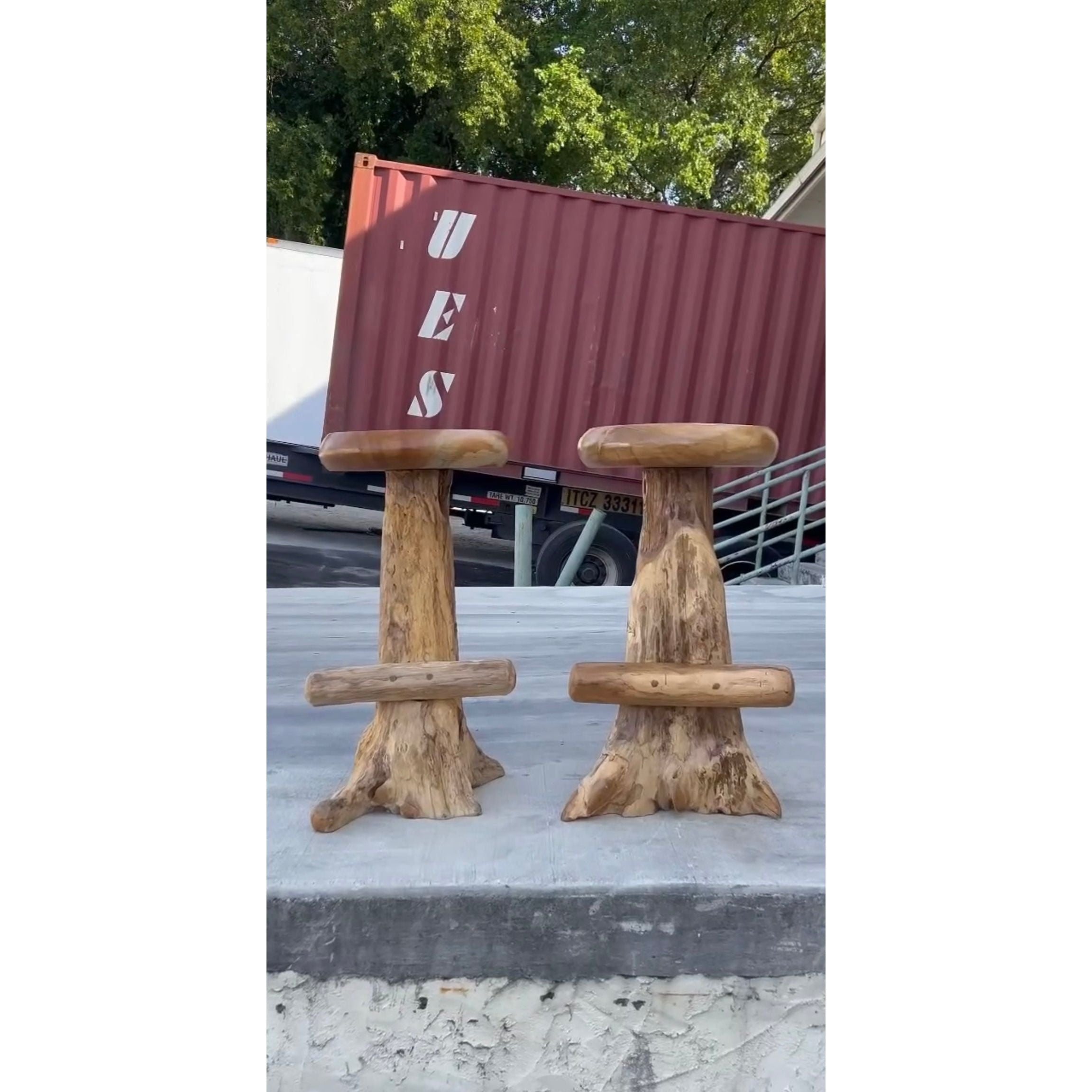 Teak Root Round Counter Stool Anteak