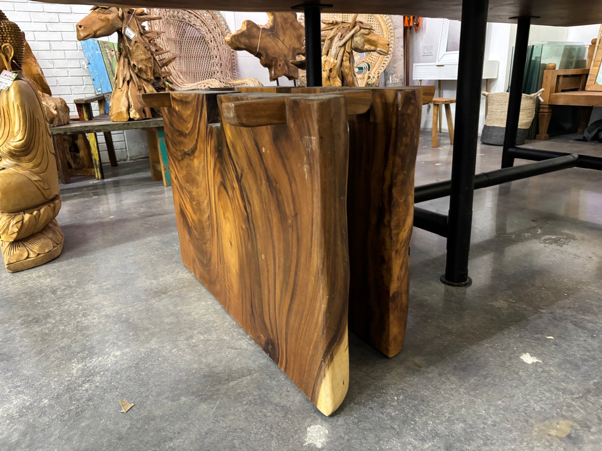 13’ Live Edge Wood Slab Table The Broward Design Center