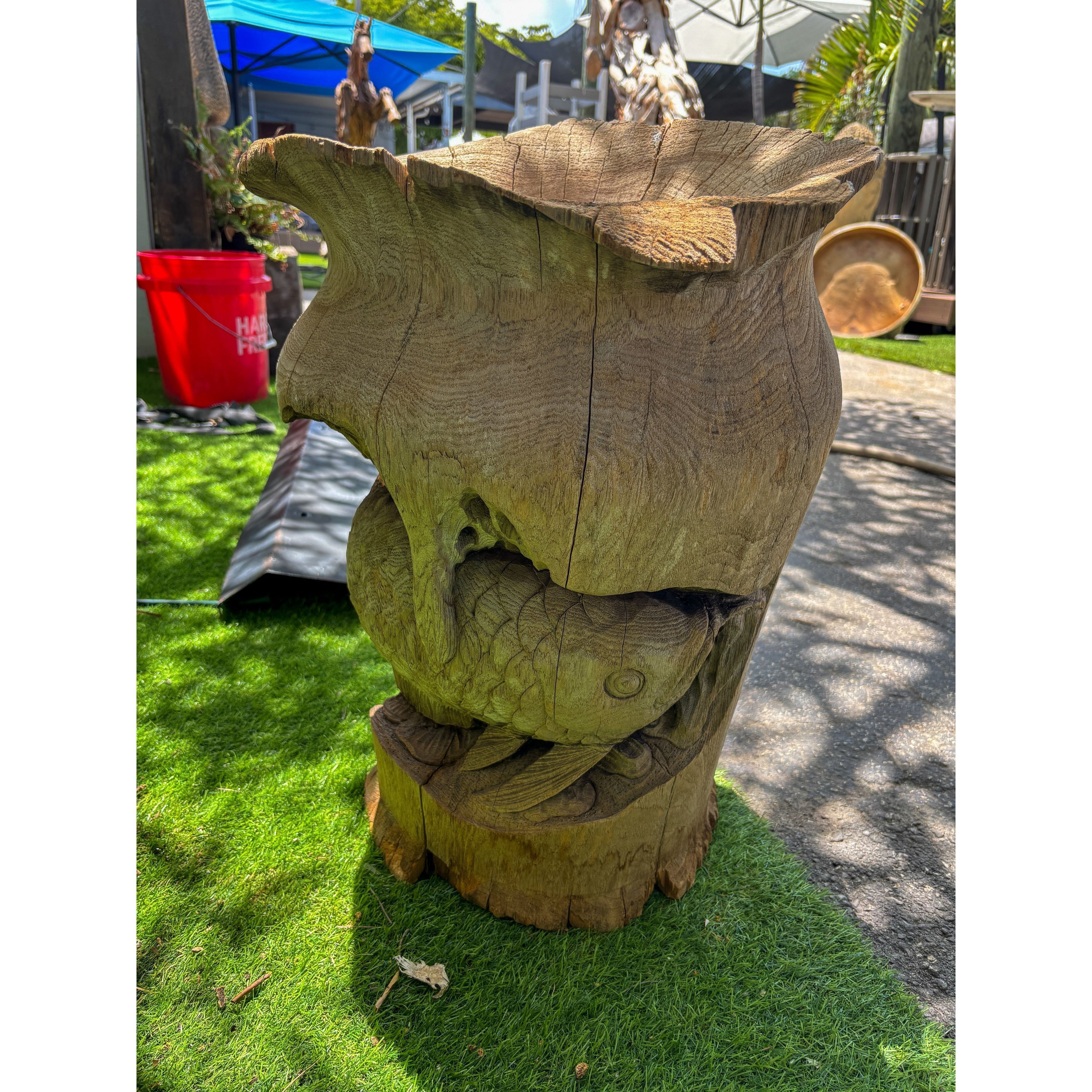 Carved Fish Pot The Broward Design Center