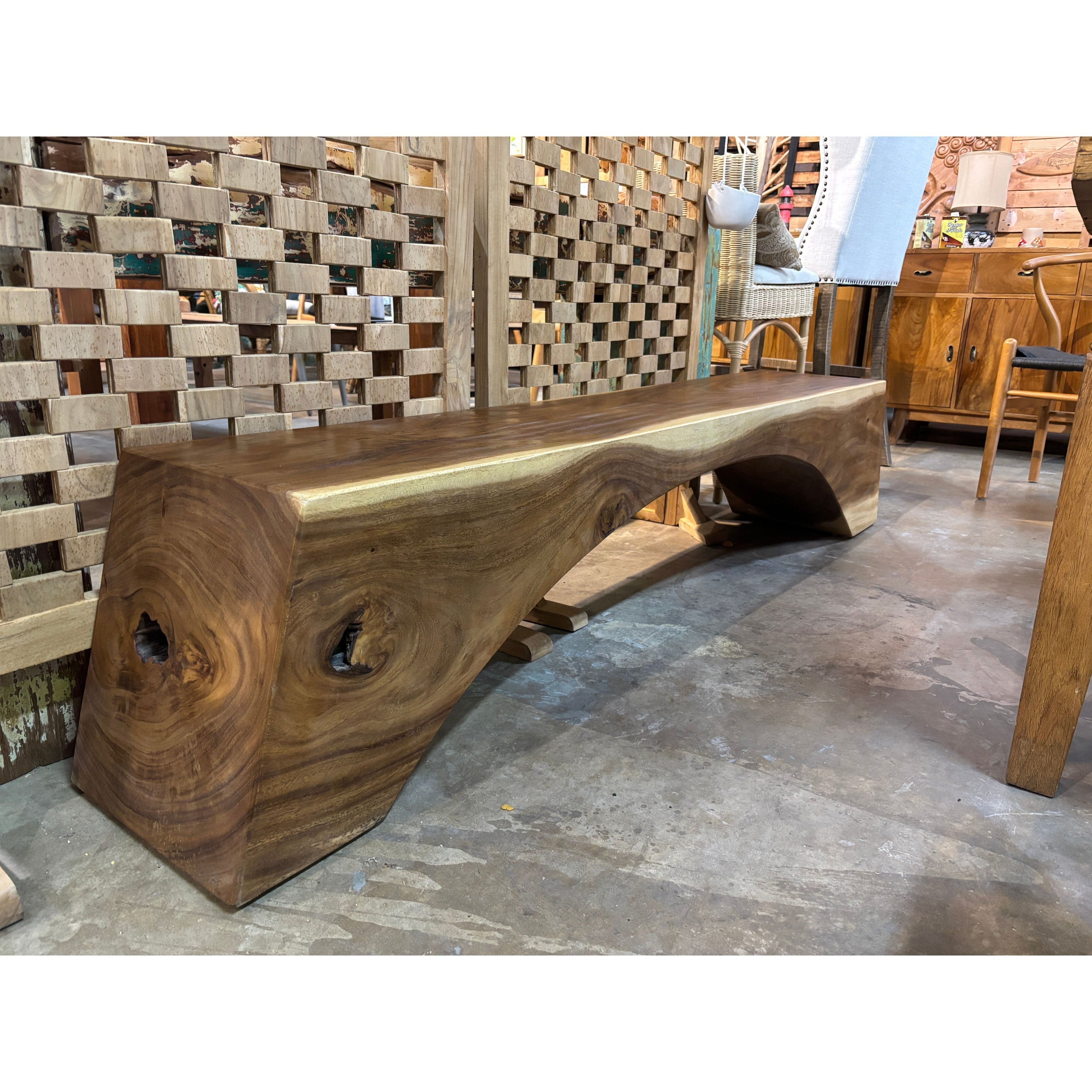 SOLID SUAR ARCH BENCH Anteak
