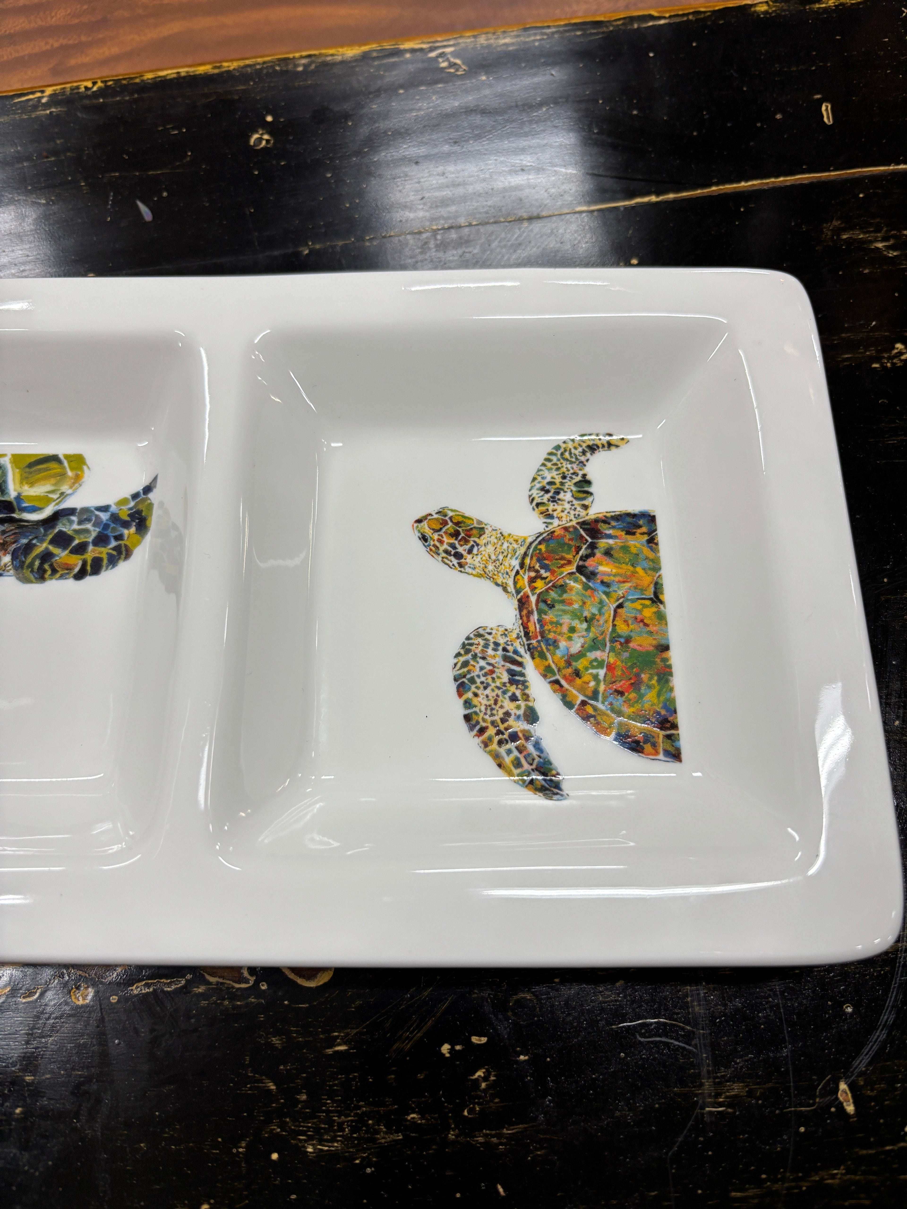 Divided Tray With Turtles The Broward Design Center