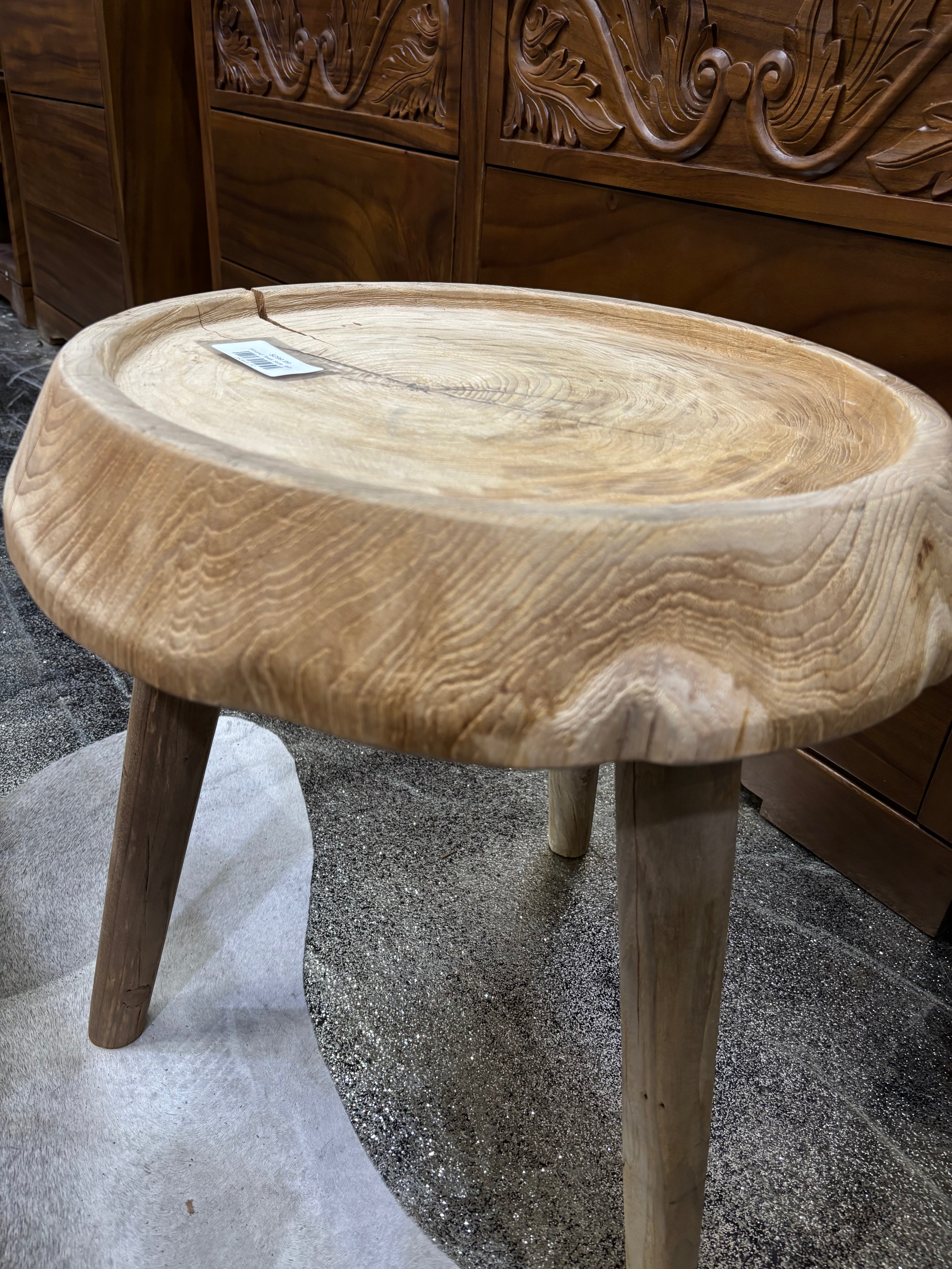 Round Teak Side Table Anteak