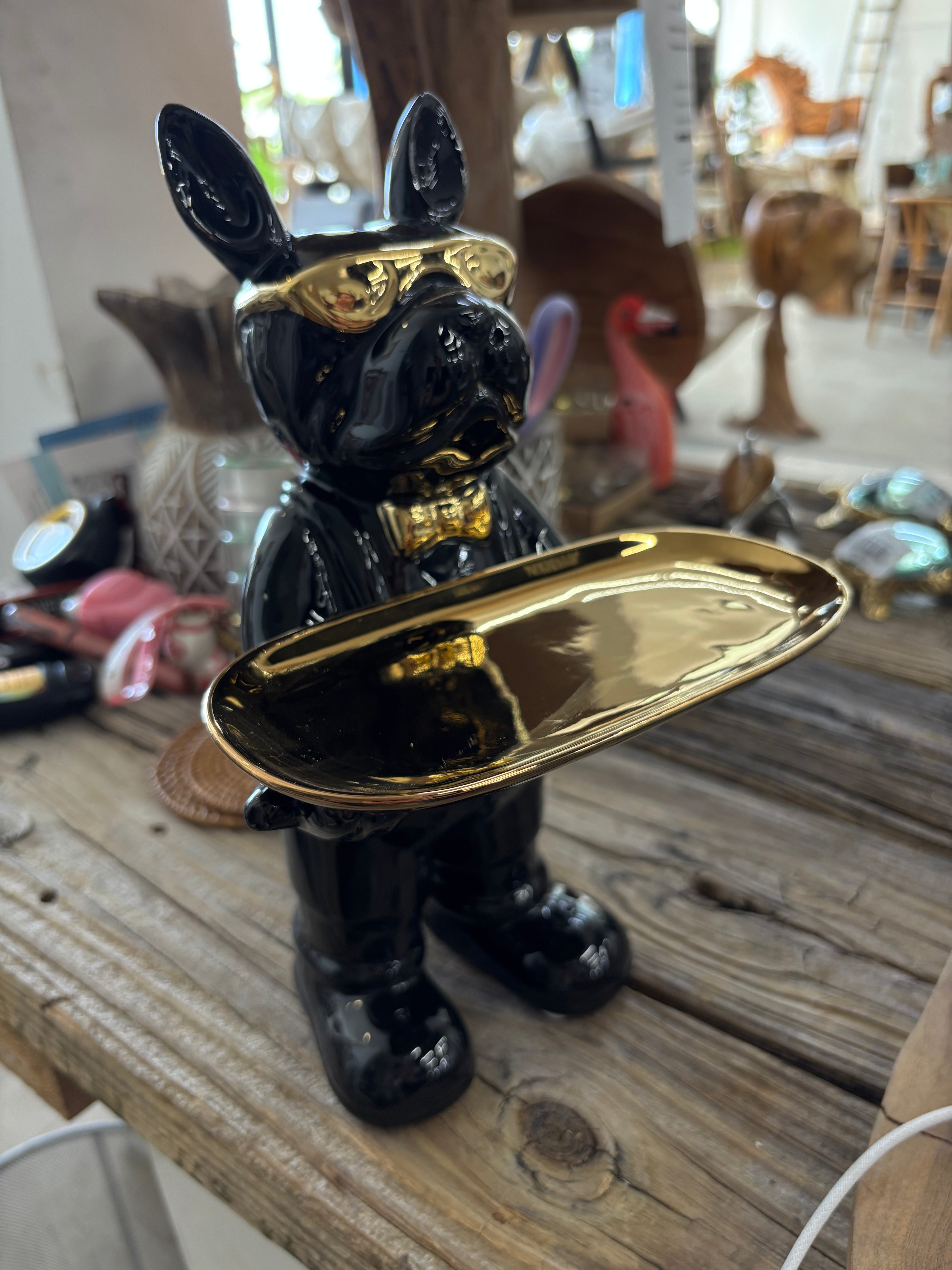Black Ceramic Bulldog UMA