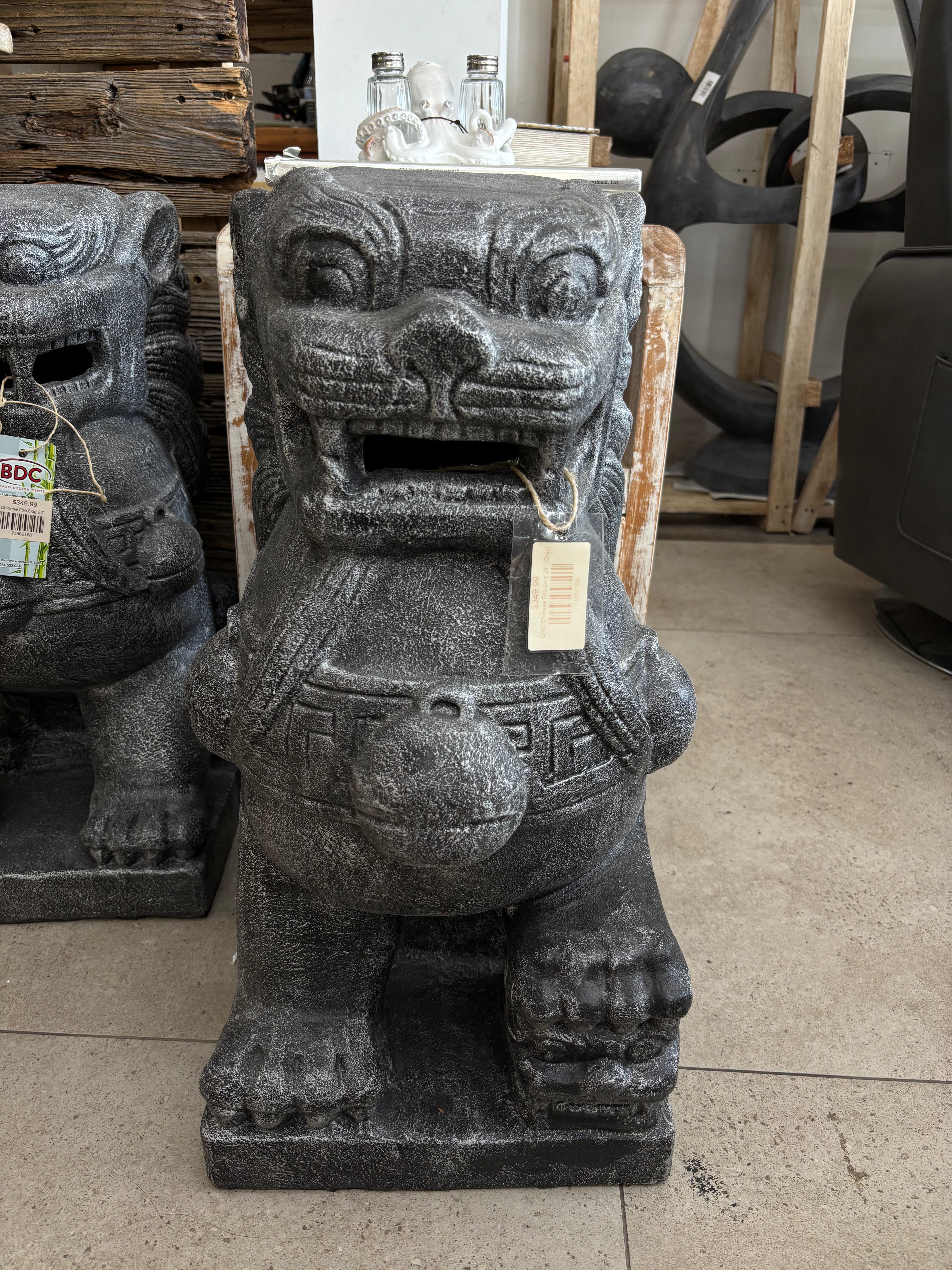GRC Chinese Foo Dog 24" (Black) Etsy
