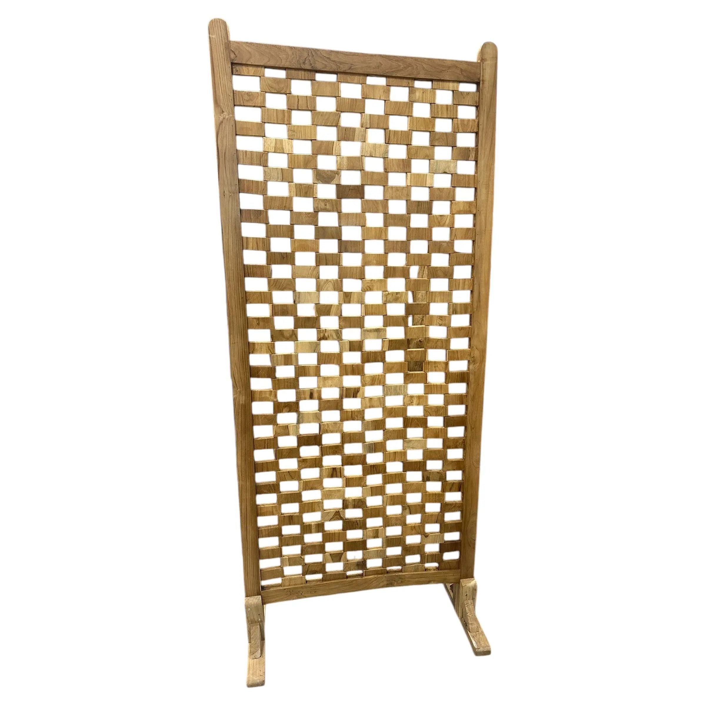 Grid Teak Screen The Broward Design Center