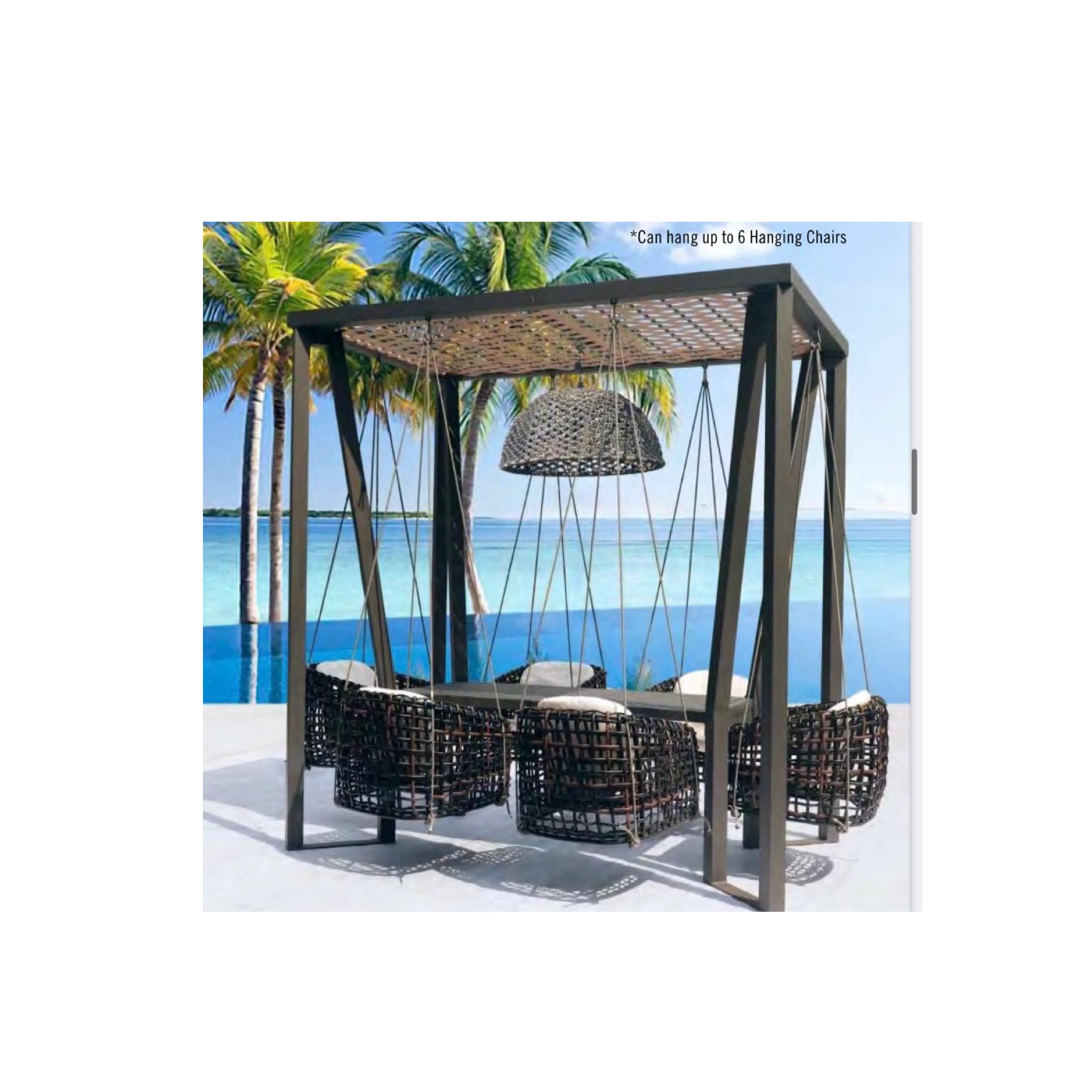 Pergola w/ Slatted Aluminum Table Top Skyline