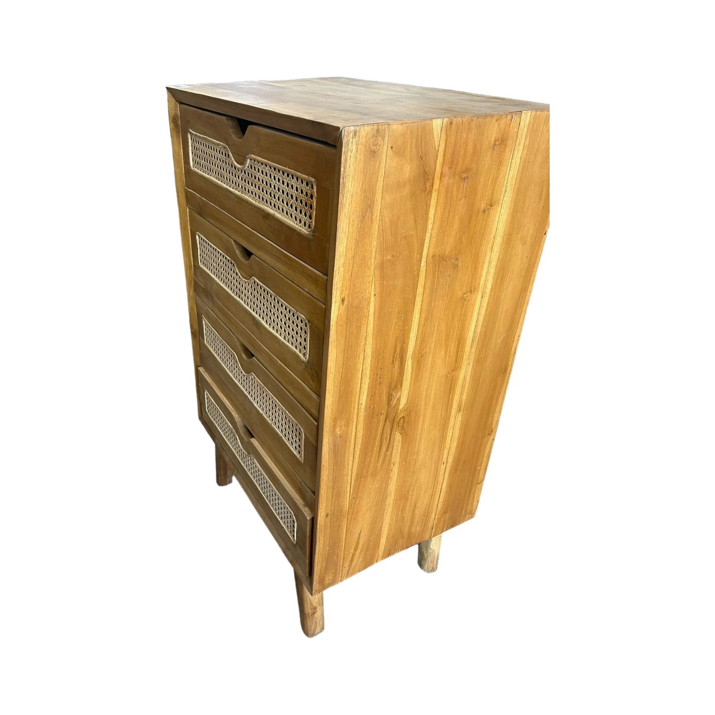 Light Brown Rattan Dresser - Broward Design Center
