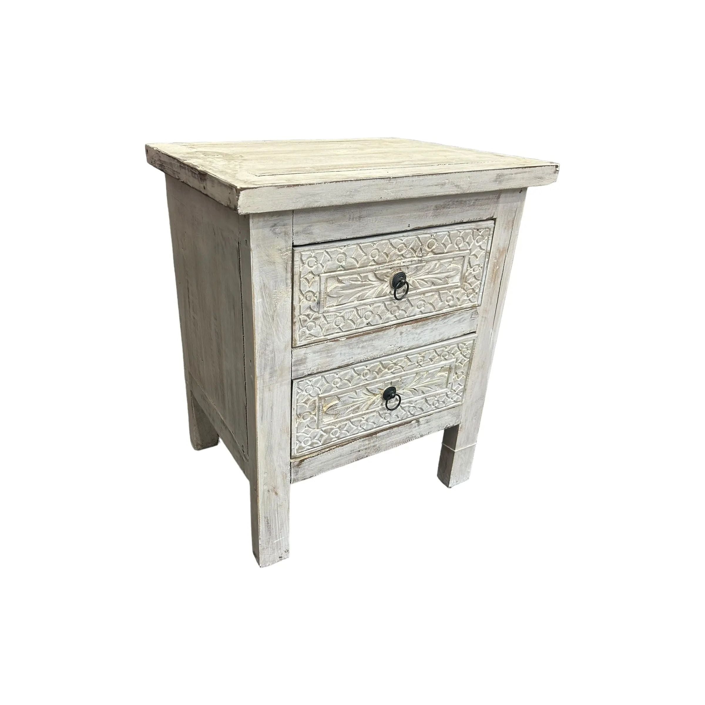 White Wash Night Stand - Broward Design Center