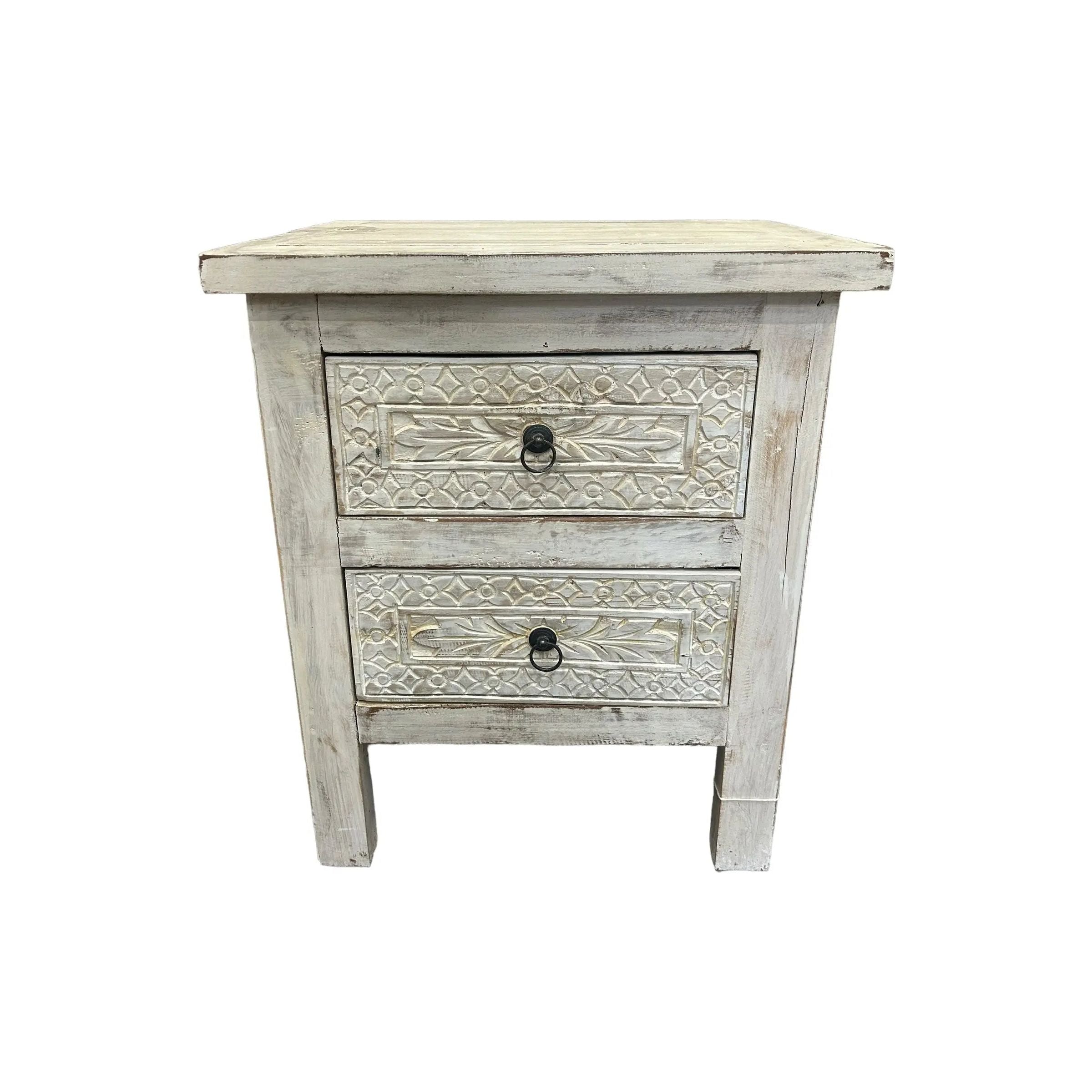 White Wash Night Stand - Broward Design Center
