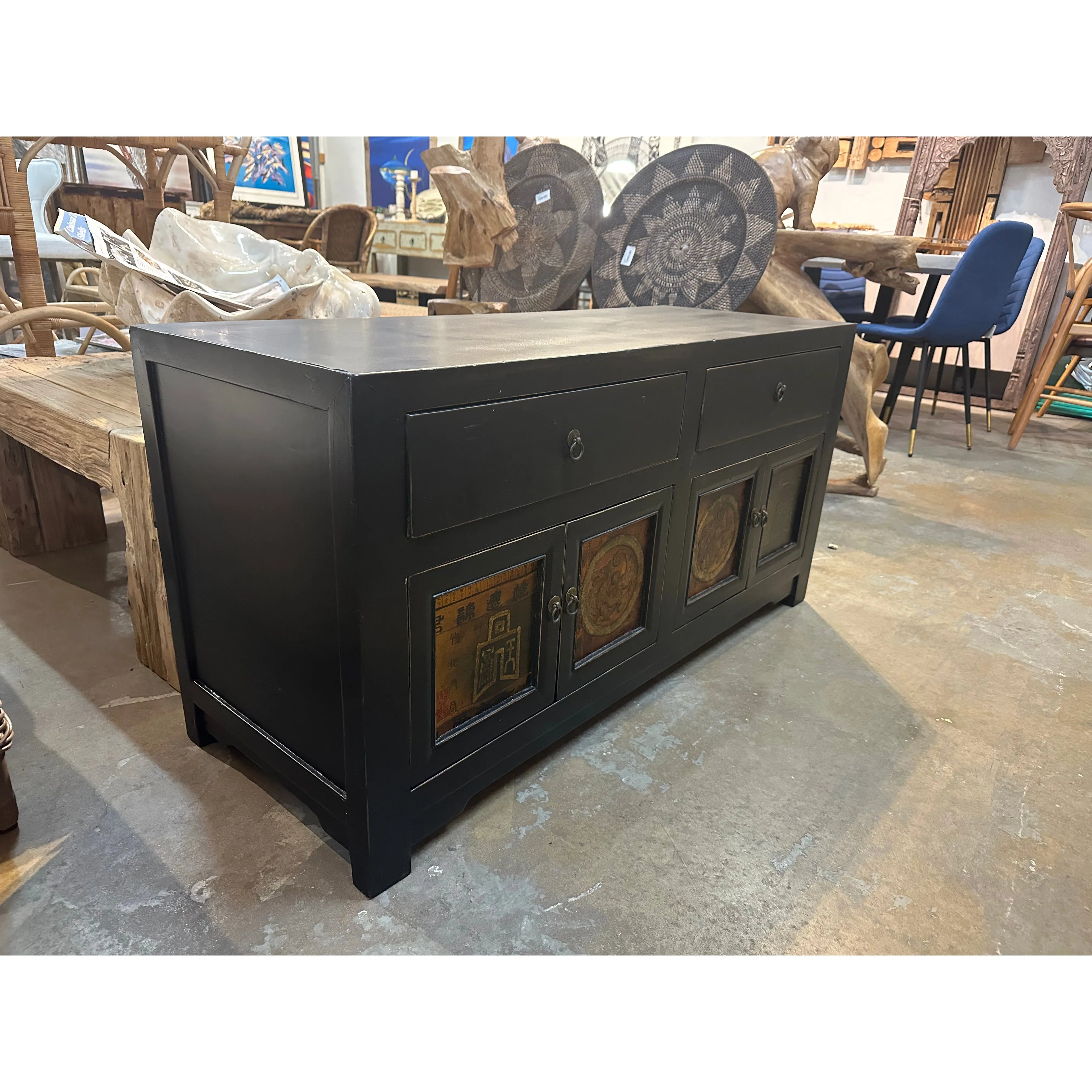 Black Chinese SideBoard The Broward Design Center