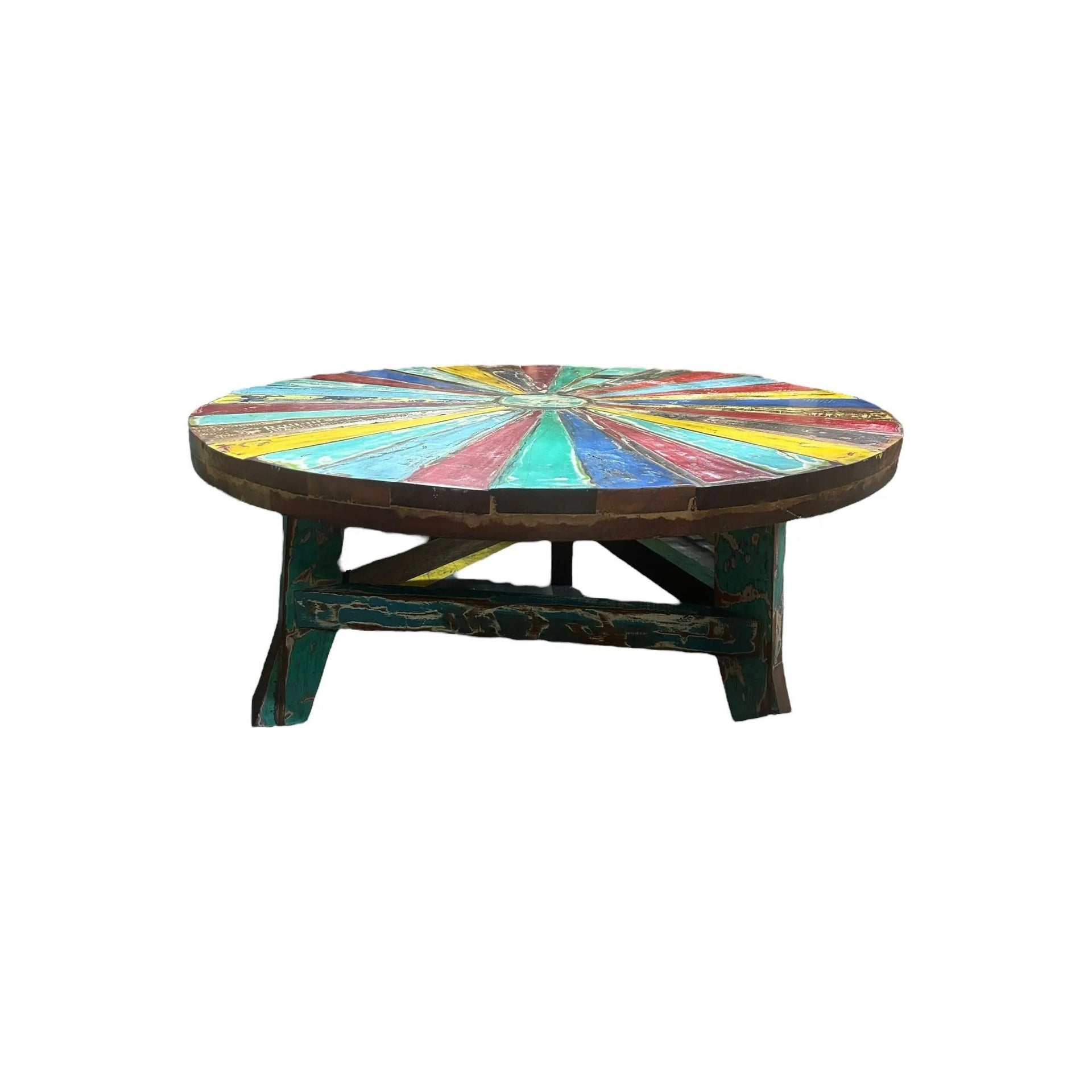 Recycled Boat PinWheel Coffee Table (3) Broward Design Center