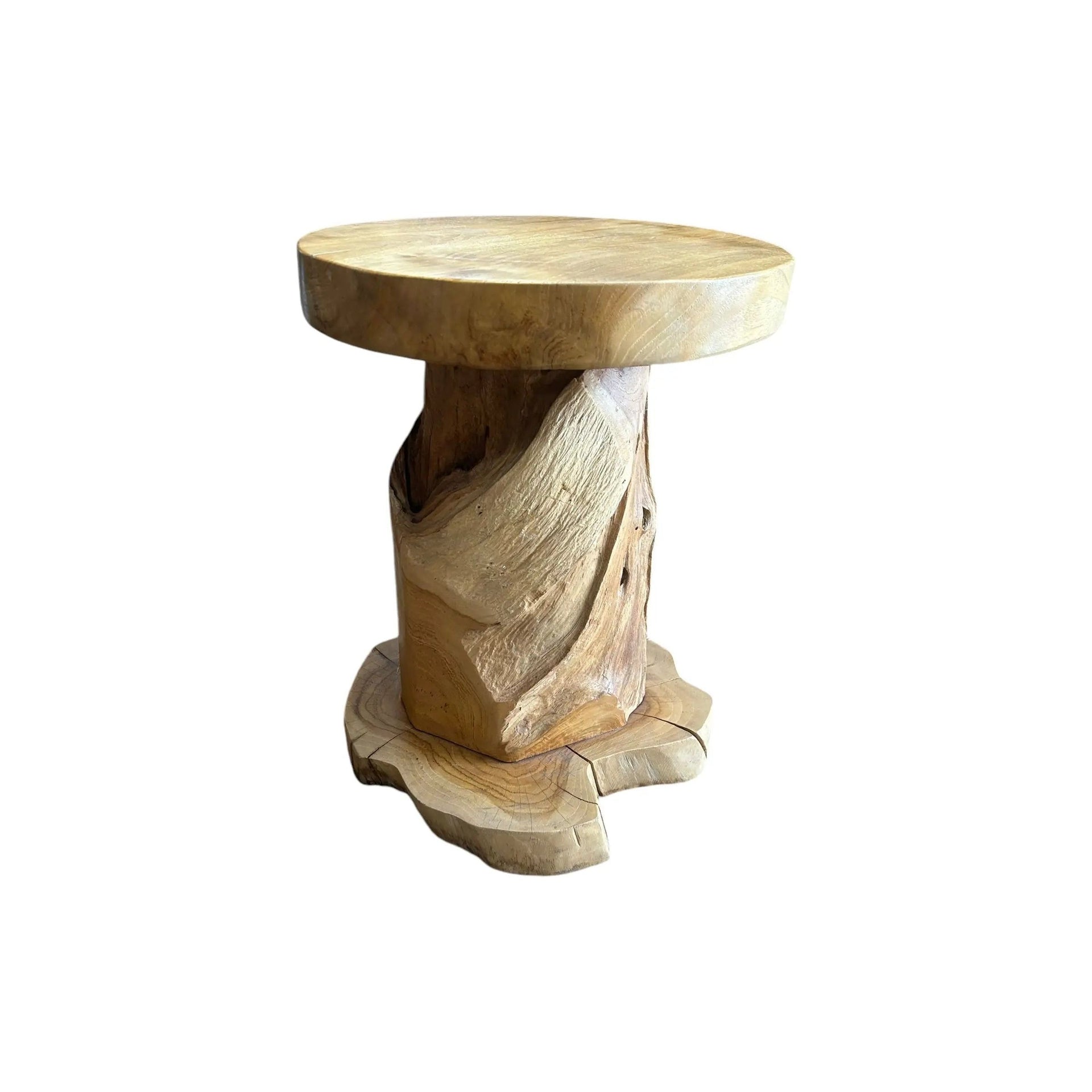 Organic Teak Side Table Broward Design Center