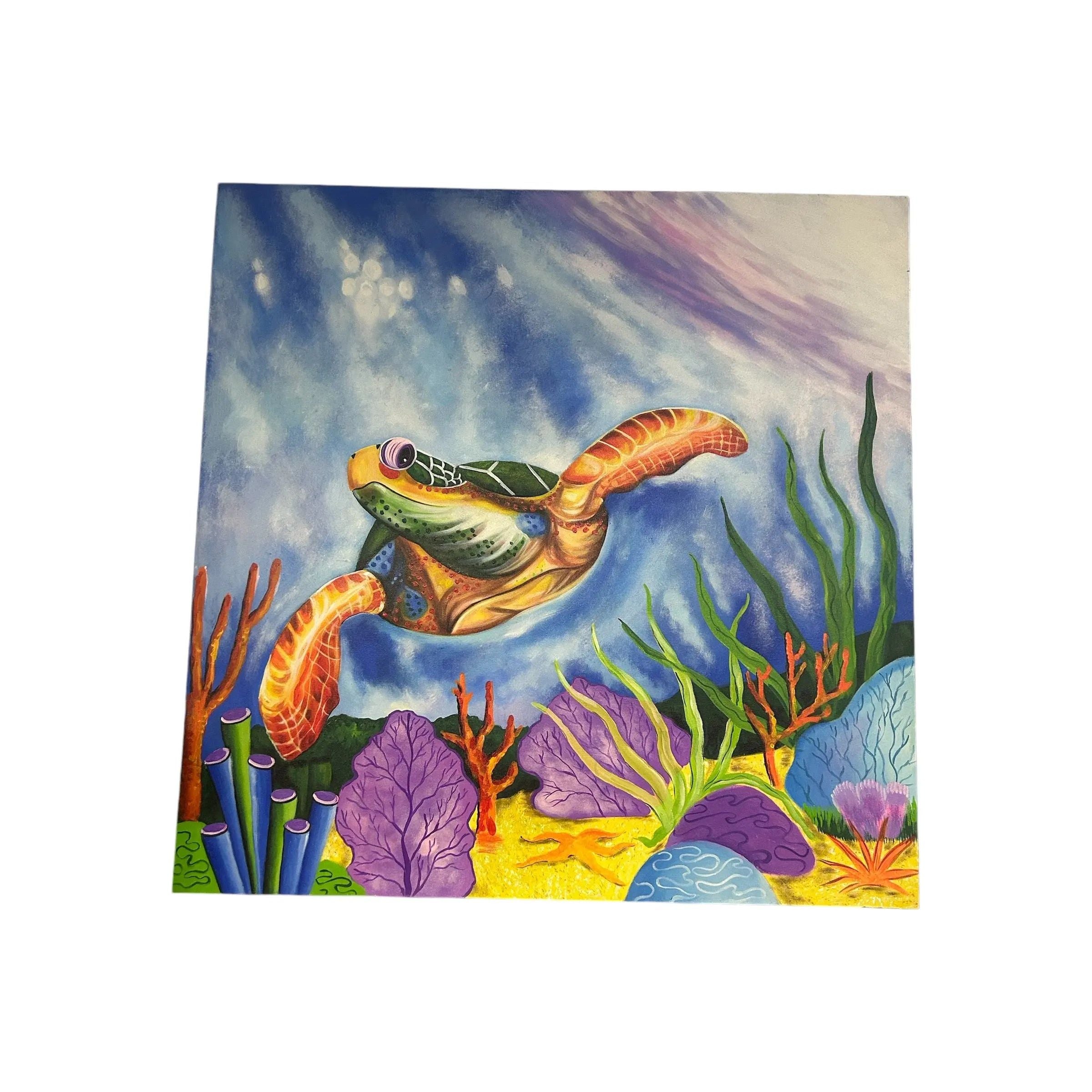 Swimming Sea-turtle Painting Broward Design Center