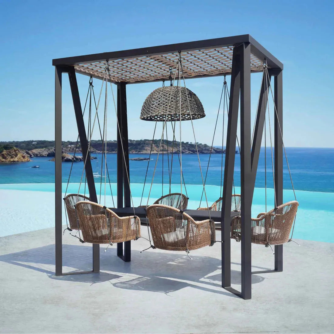 Pergola w/ Slatted Aluminum Table Top Skyline