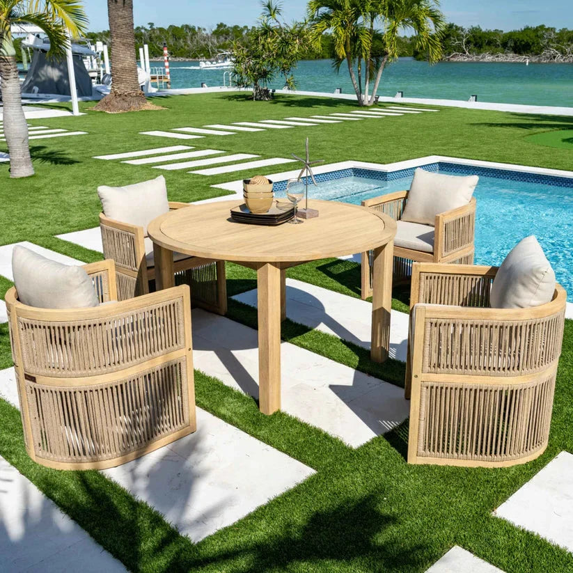 Cabo 5-Piece Barrel Round Dining Set The Broward Design Center