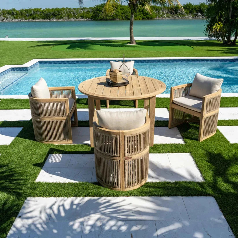 Cabo 5-Piece Barrel Round Dining Set The Broward Design Center