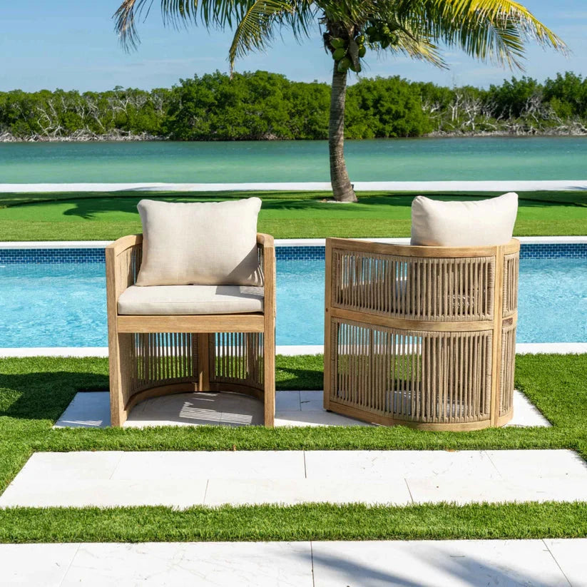 Cabo Set of 2 Barrel Dining Chairs Panama Jack