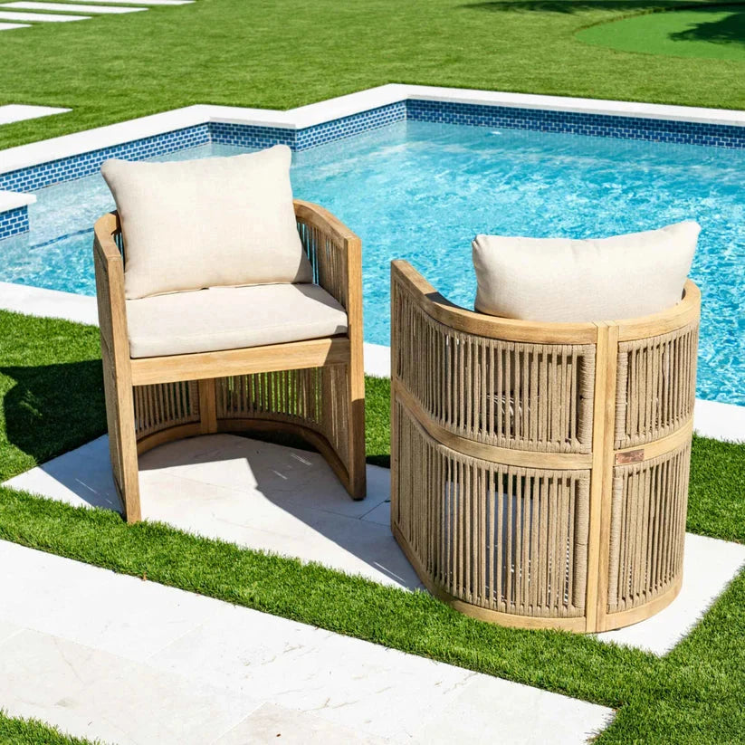 Cabo Set of 2 Barrel Dining Chairs Panama Jack